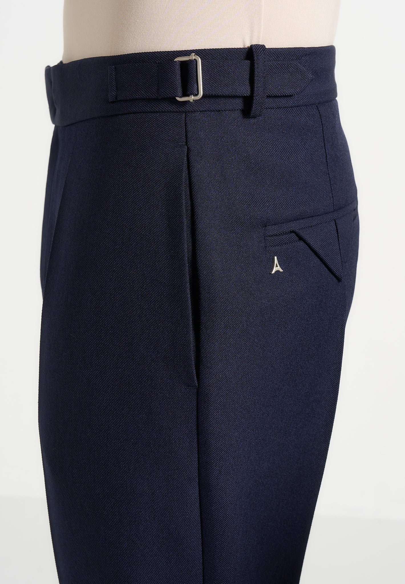 Hubert - Slim Fit Tailored Trousers - Navy - Image 4