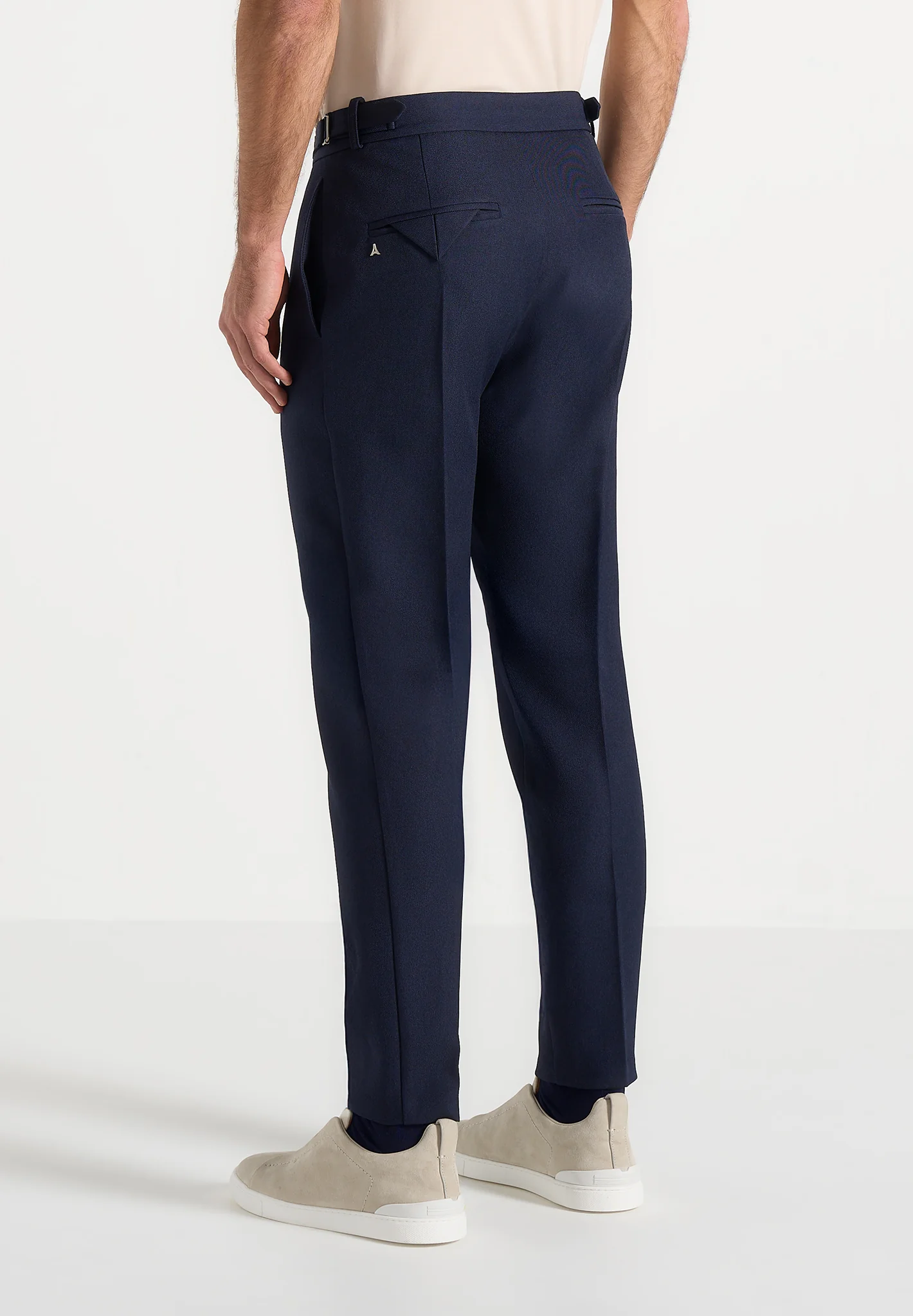 Hubert - Slim Fit Tailored Trousers - Navy - Image 6