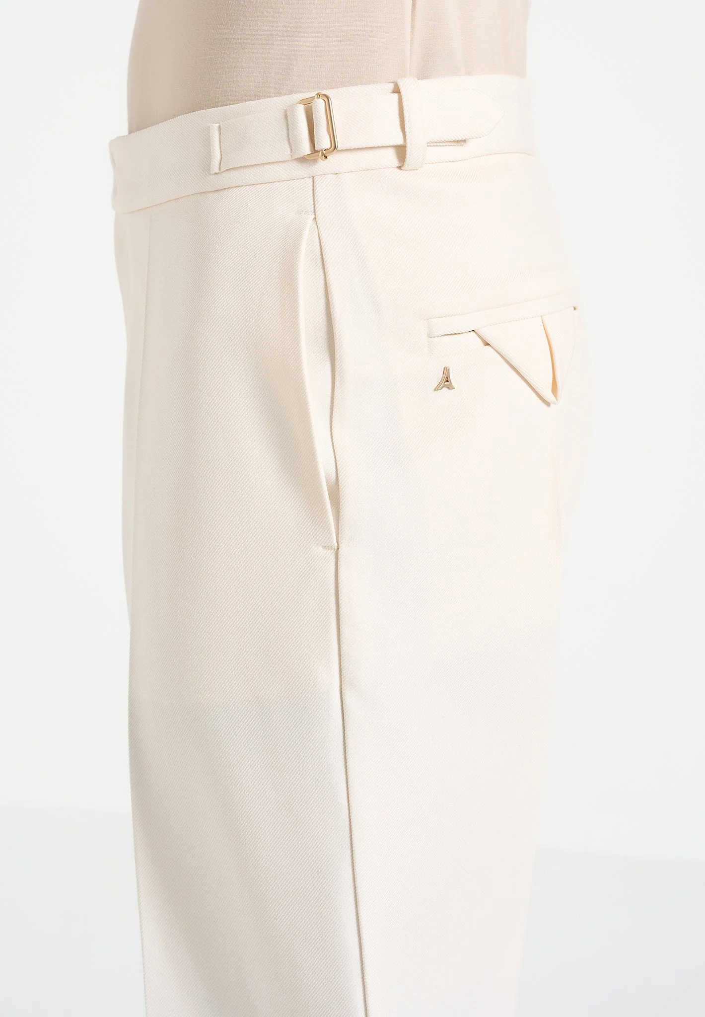Joseph - Regular Fit Tailored Trousers - Off White - Image 3