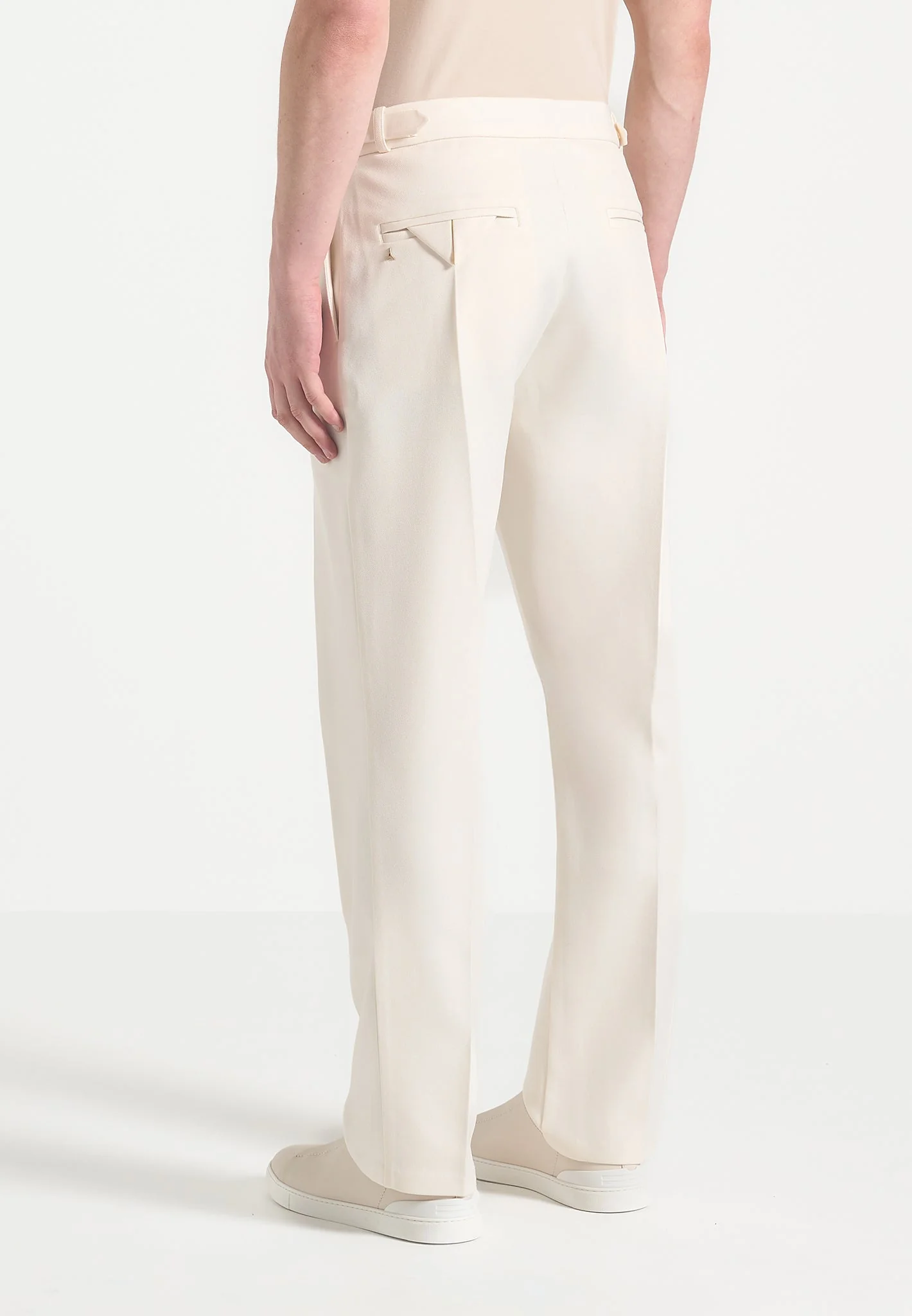 Joseph - Regular Fit Tailored Trousers - Off White - Image 5