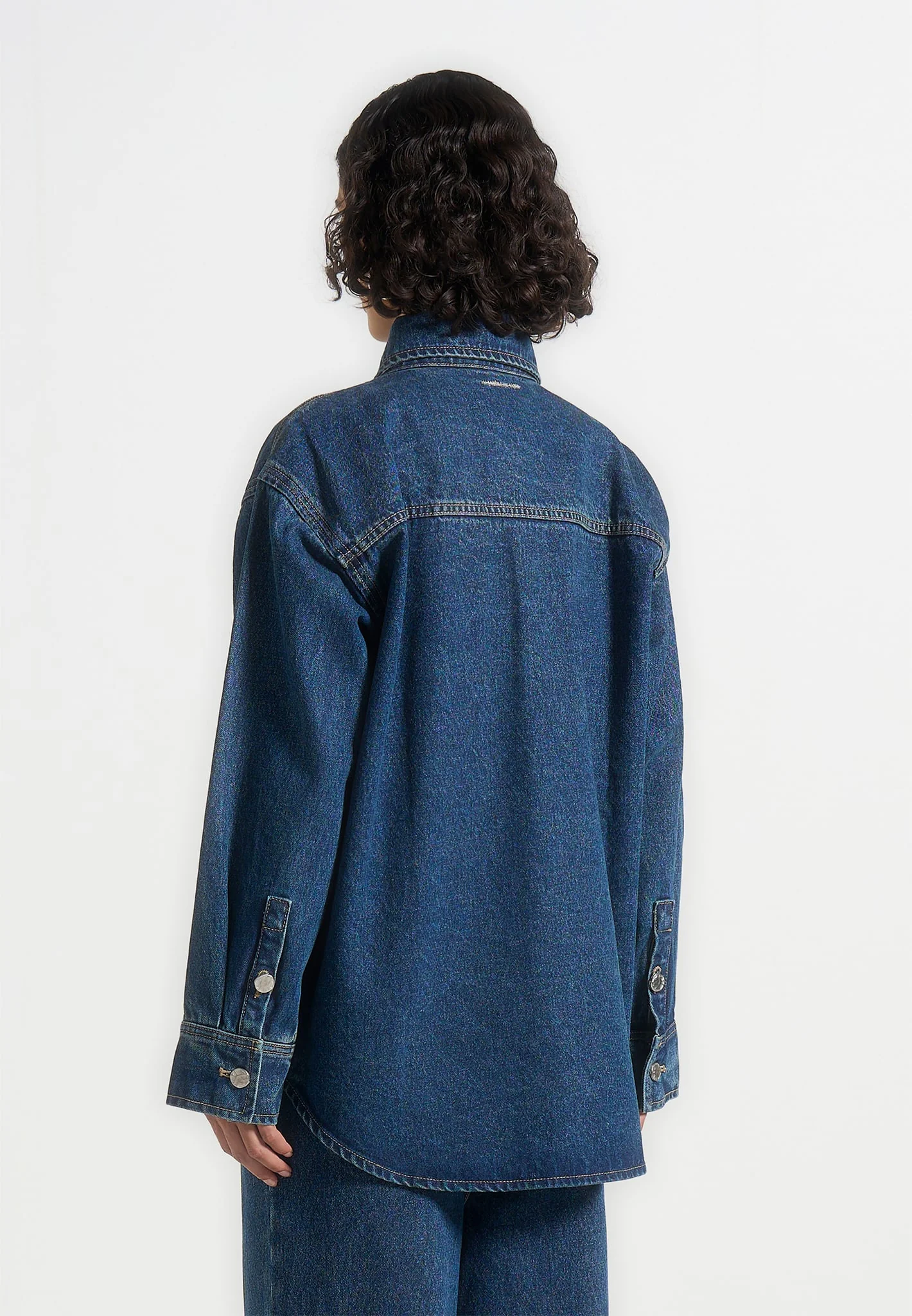 Joy - Denim Oversized Shirt - Indigo - Image 5
