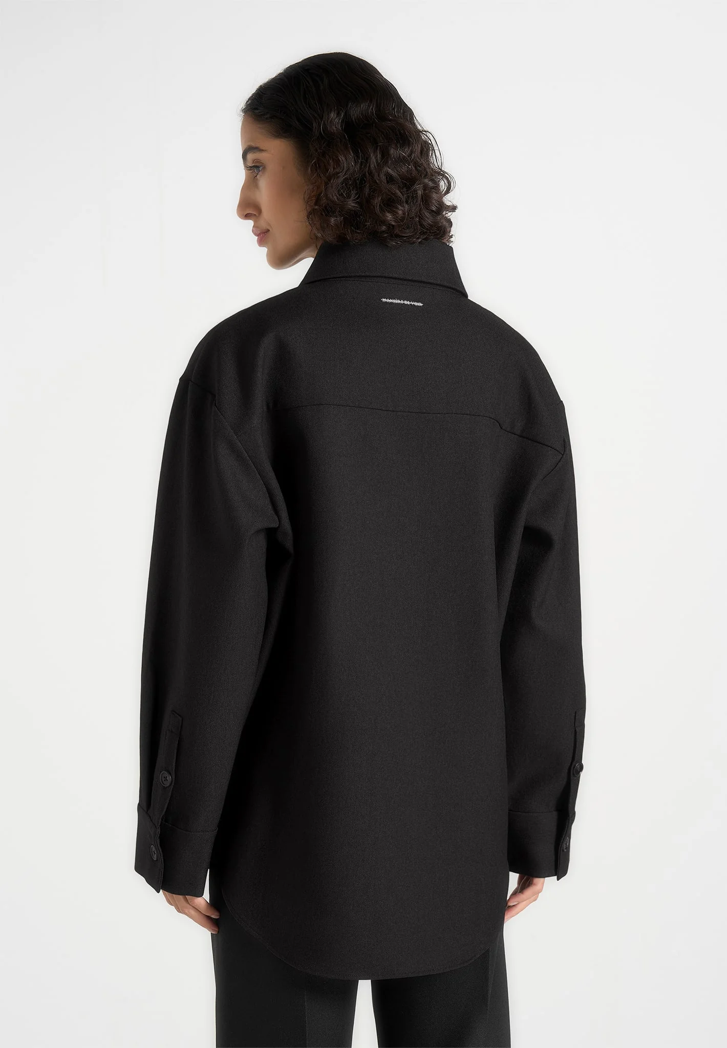 Joy - Tailored Oversized Shirt - Black - Image 3