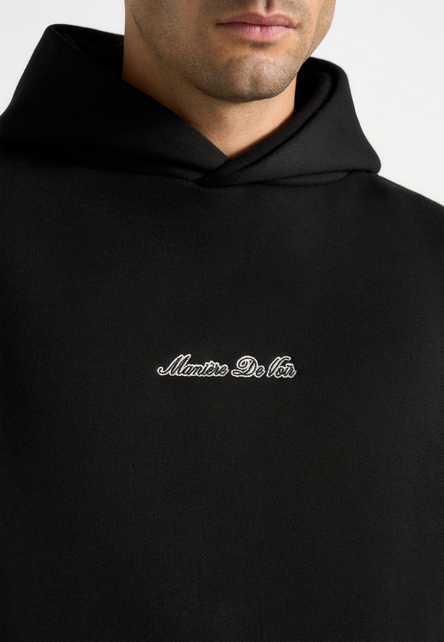 JS001 - Unisex Signature Relaxed Fit Hoodie - Black - Image 5