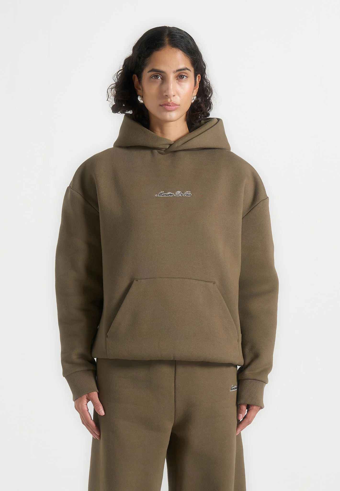 JS001 - Unisex Signature Relaxed Fit Hoodie - Olive - Image 3