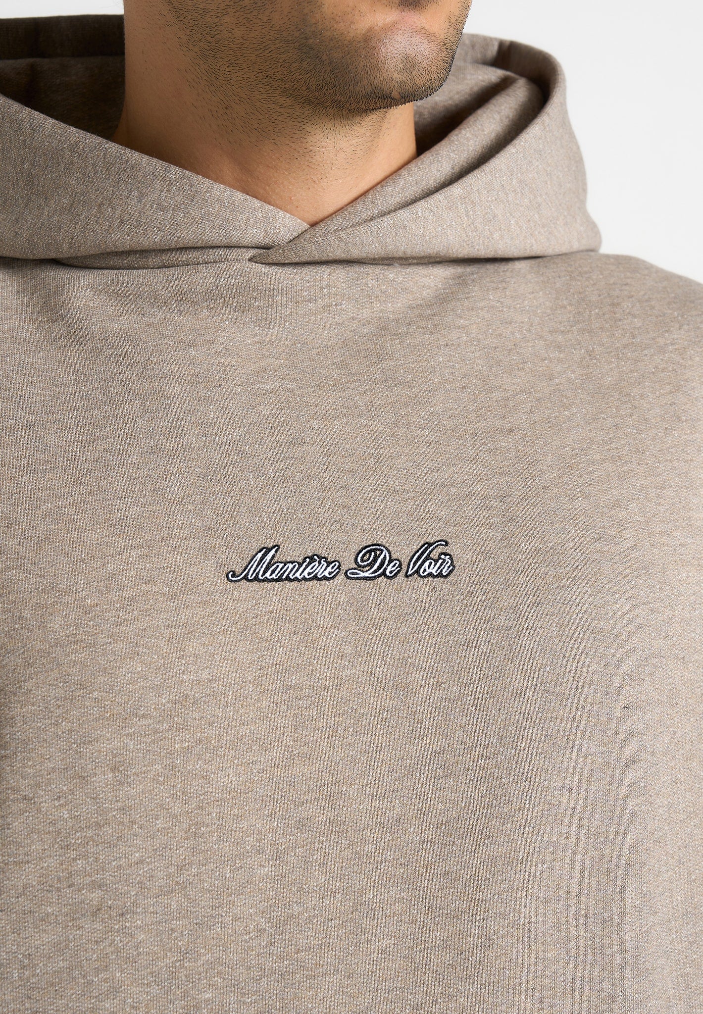 JS001 - Unisex Signature Relaxed Fit Hoodie - Taupe - Image 5