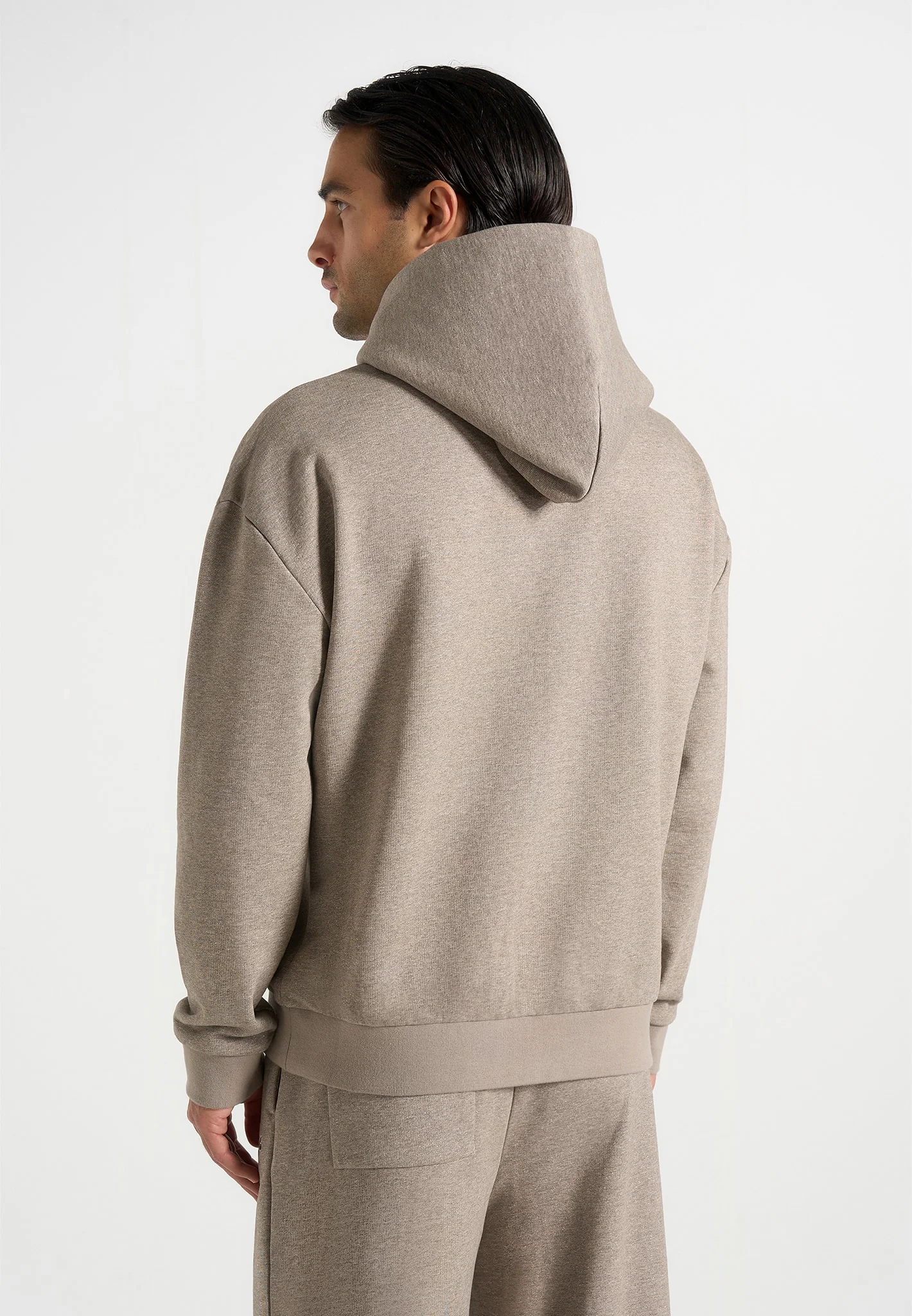 JS001 - Unisex Signature Relaxed Fit Hoodie - Taupe - Image 9