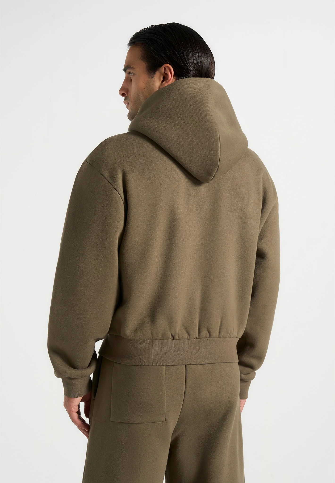 JS002 - Unisex Signature Relaxed Fit Zip Hoodie - Olive - Image 9