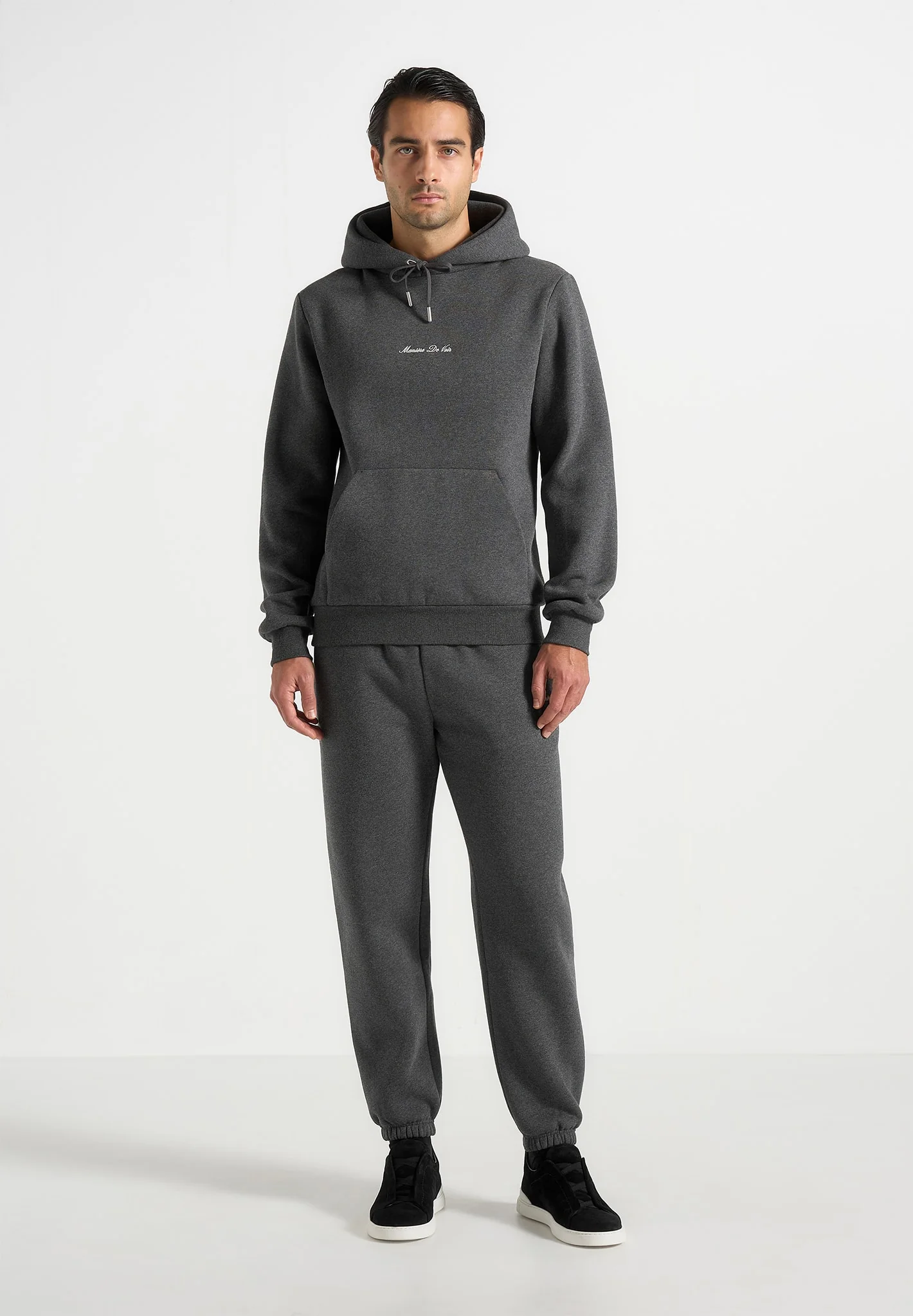 JS004 - Signature Regular Fit Hoodie - Charcoal Grey - Image 3