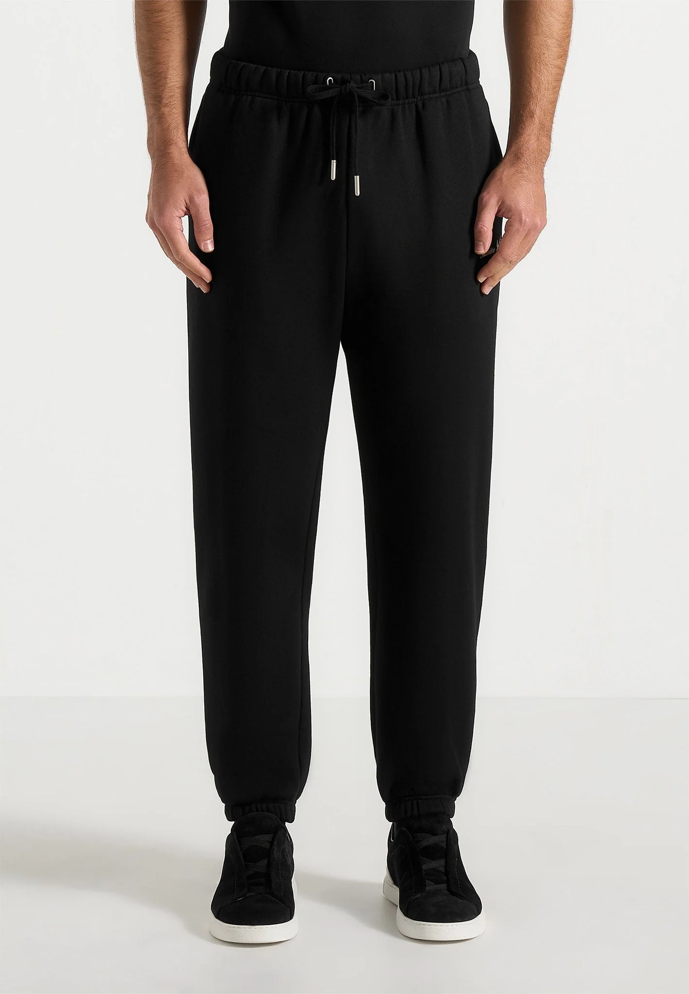 JS005 - Signature Regular Fit Cuffed Joggers - Black - Image 6