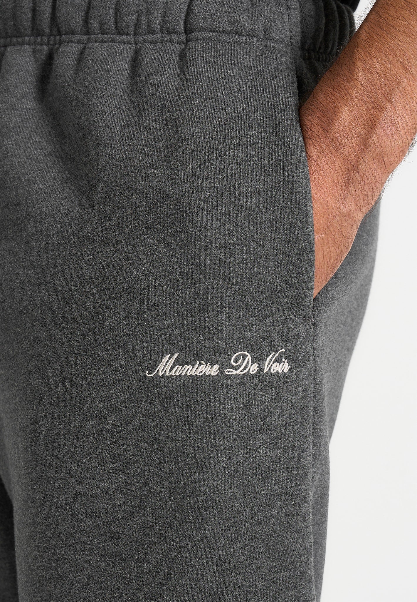 JS005 - Signature Regular Fit Cuffed Joggers - Charcoal Grey - Image 4