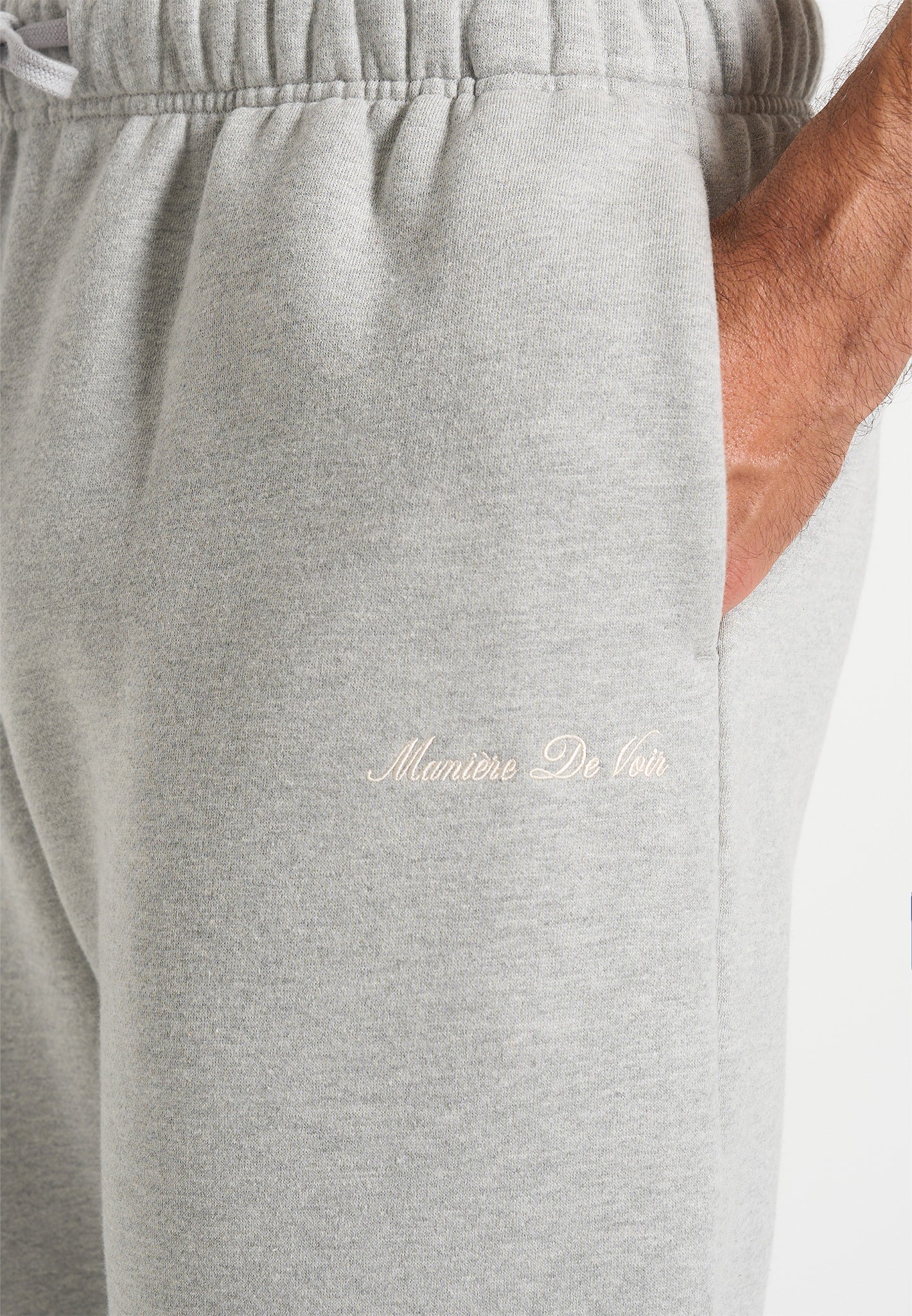 JS005 - Signature Regular Fit Cuffed Joggers - Marl Grey - Image 4