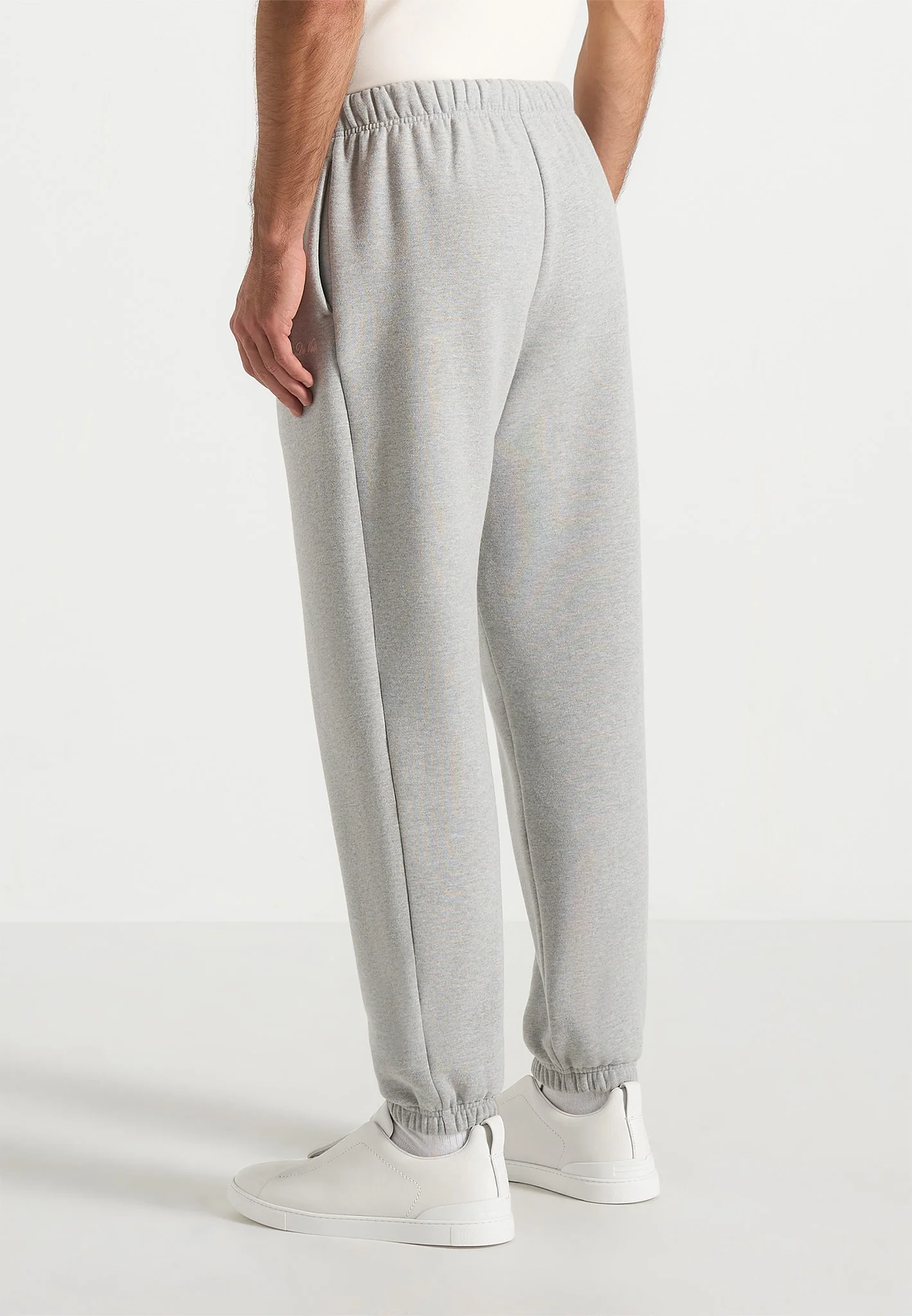 JS005 - Signature Regular Fit Cuffed Joggers - Marl Grey - Image 5