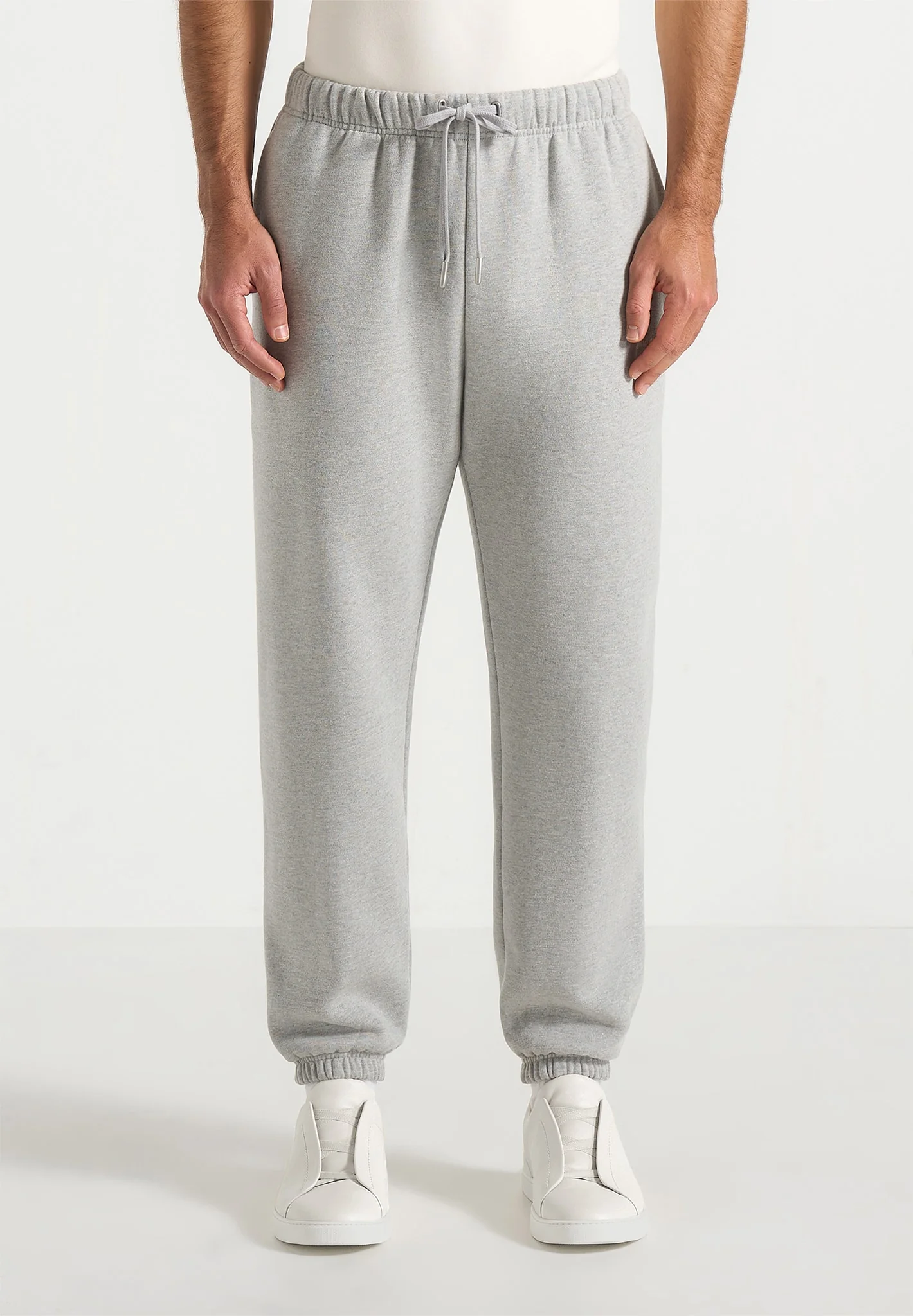 JS005 - Signature Regular Fit Cuffed Joggers - Marl Grey - Image 6