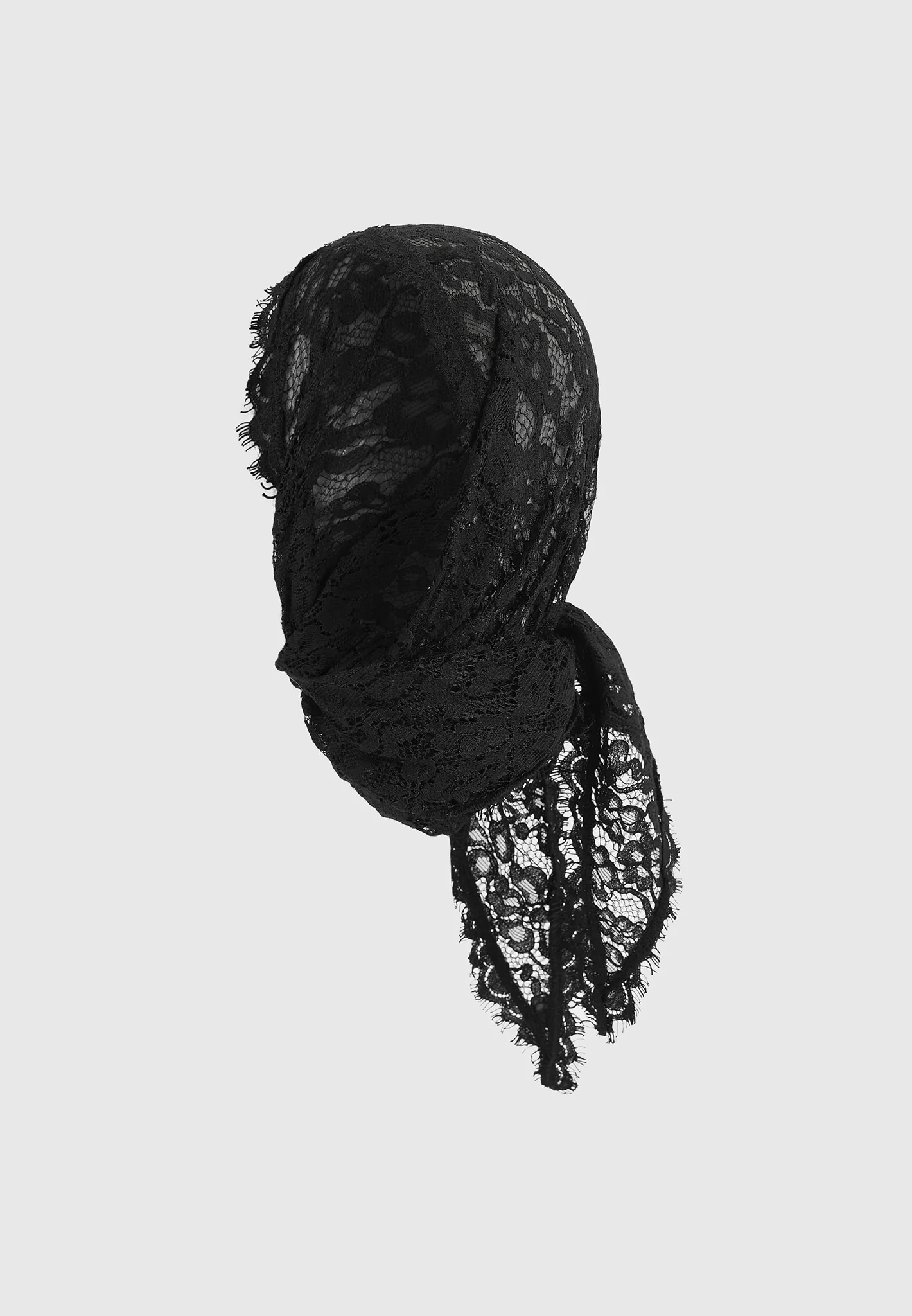 Kadia - Lace Head Scarf - Black - Image 4