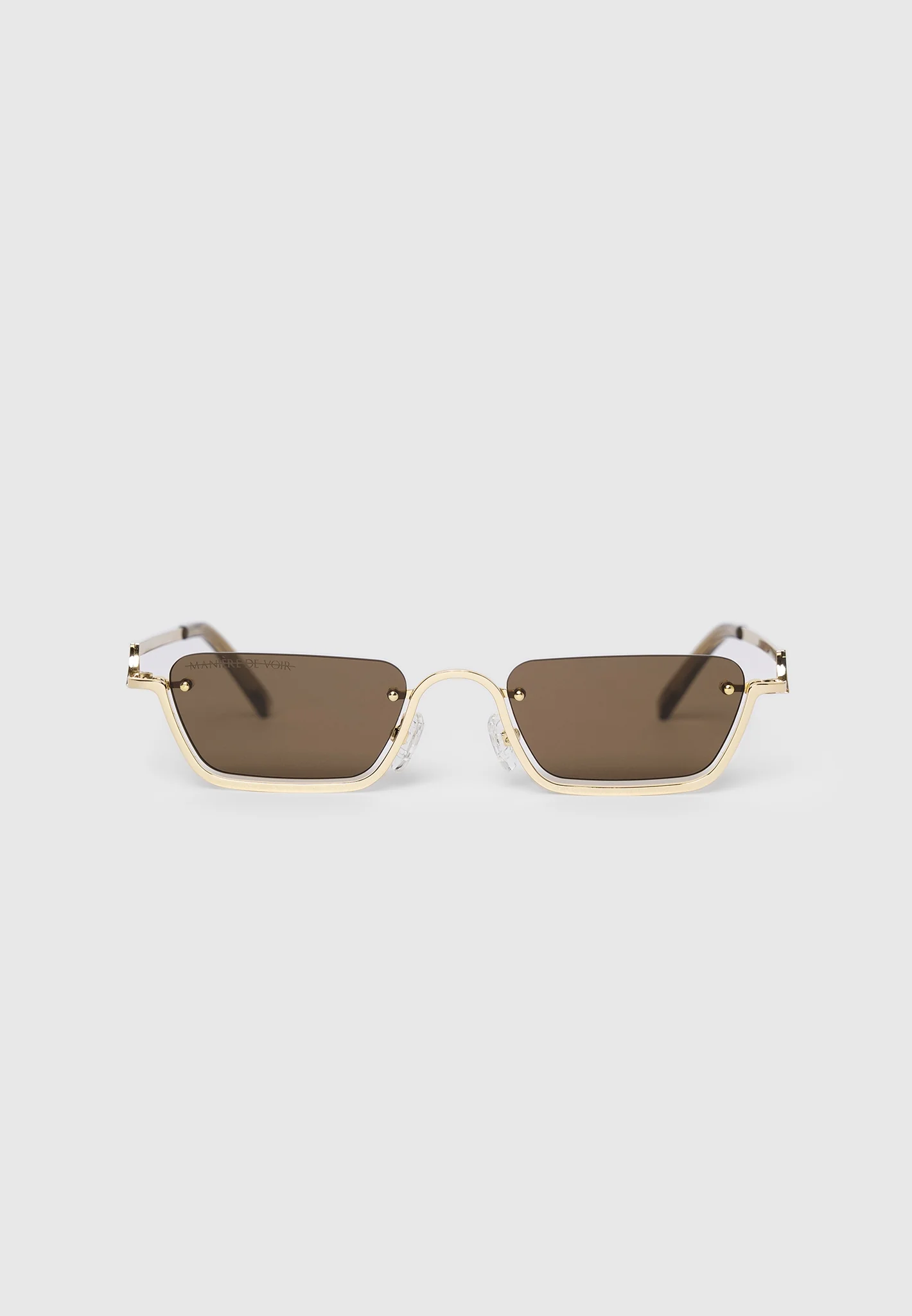 Kai - Rectangular Frameless Sunglasses - Gold - Image 6