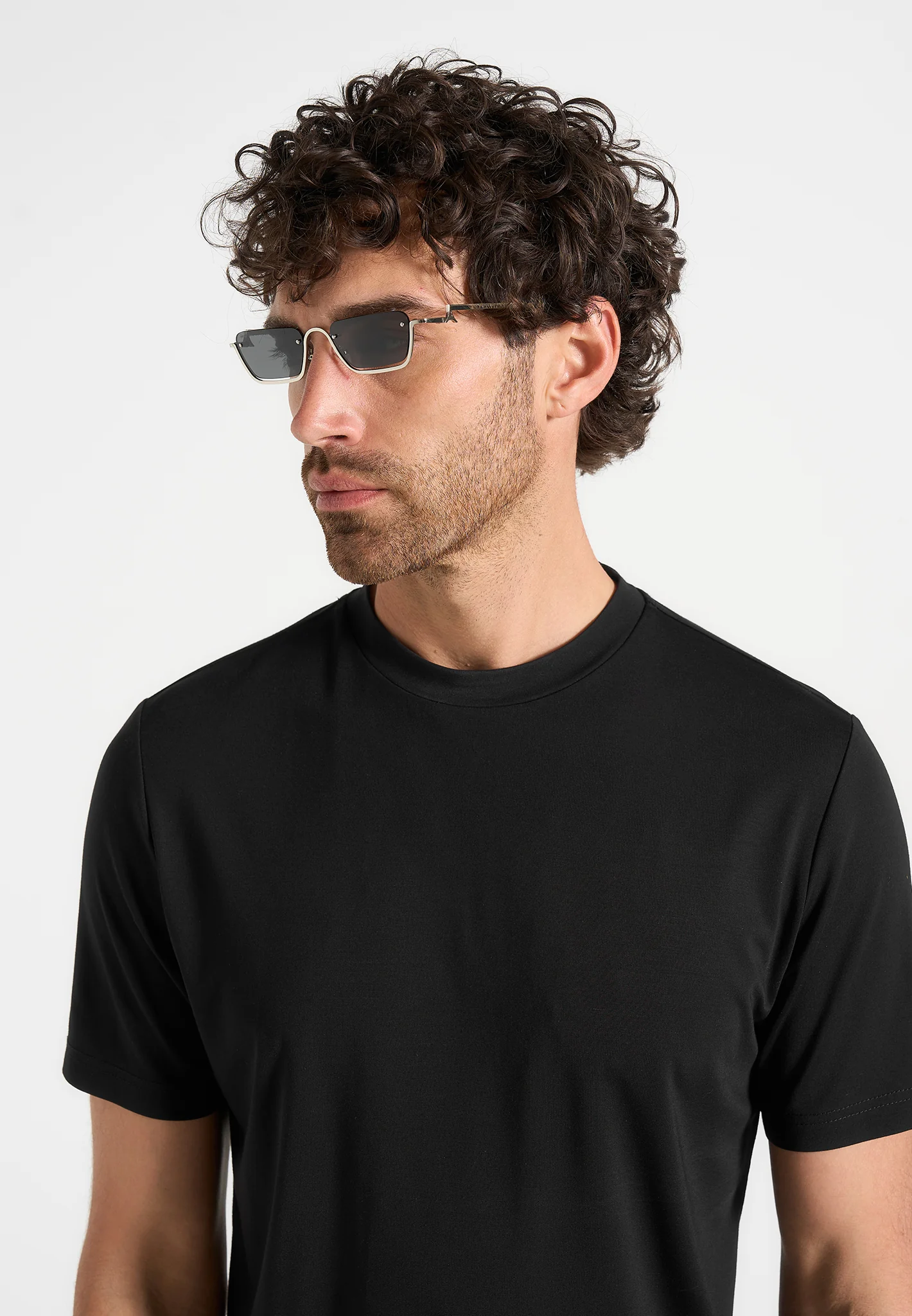Kai - Rectangular Frameless Sunglasses - Silver - Image 3