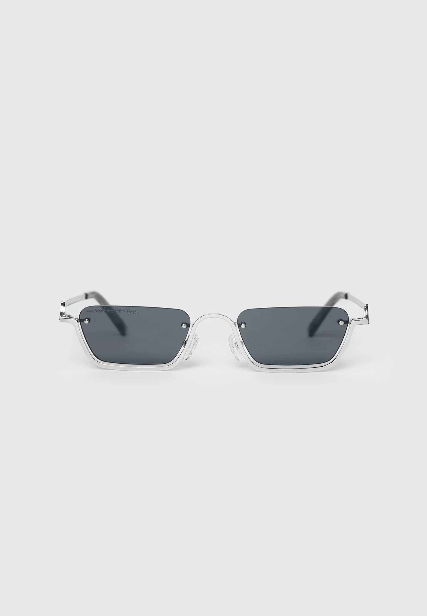 Kai - Rectangular Frameless Sunglasses - Silver - Image 6