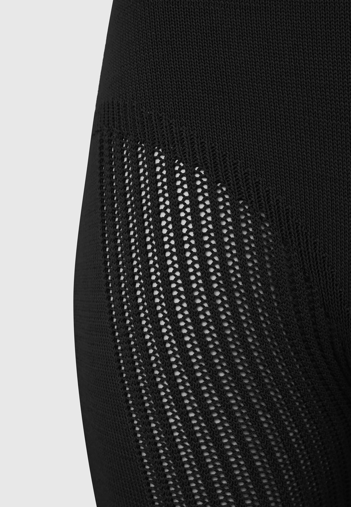Knitted Contour One Sleeve Playsuit - Black - Image 9