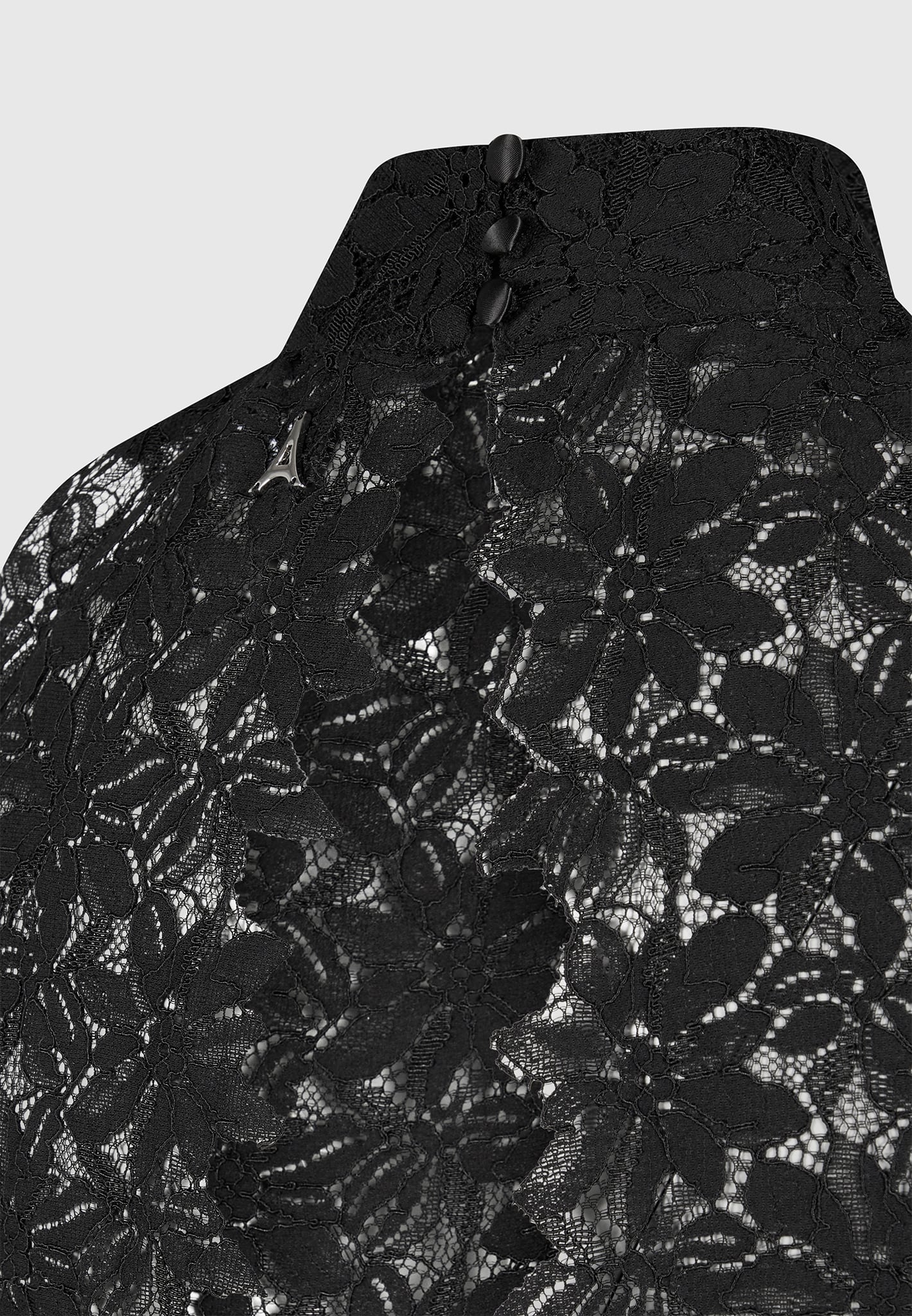 Lace Open Back Top - Black - Image 6
