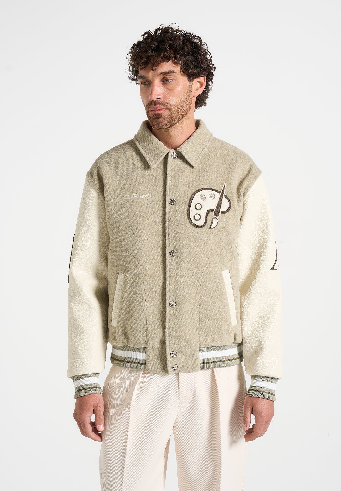 Le Galerie - Varsity Jacket - Sage - Image 2