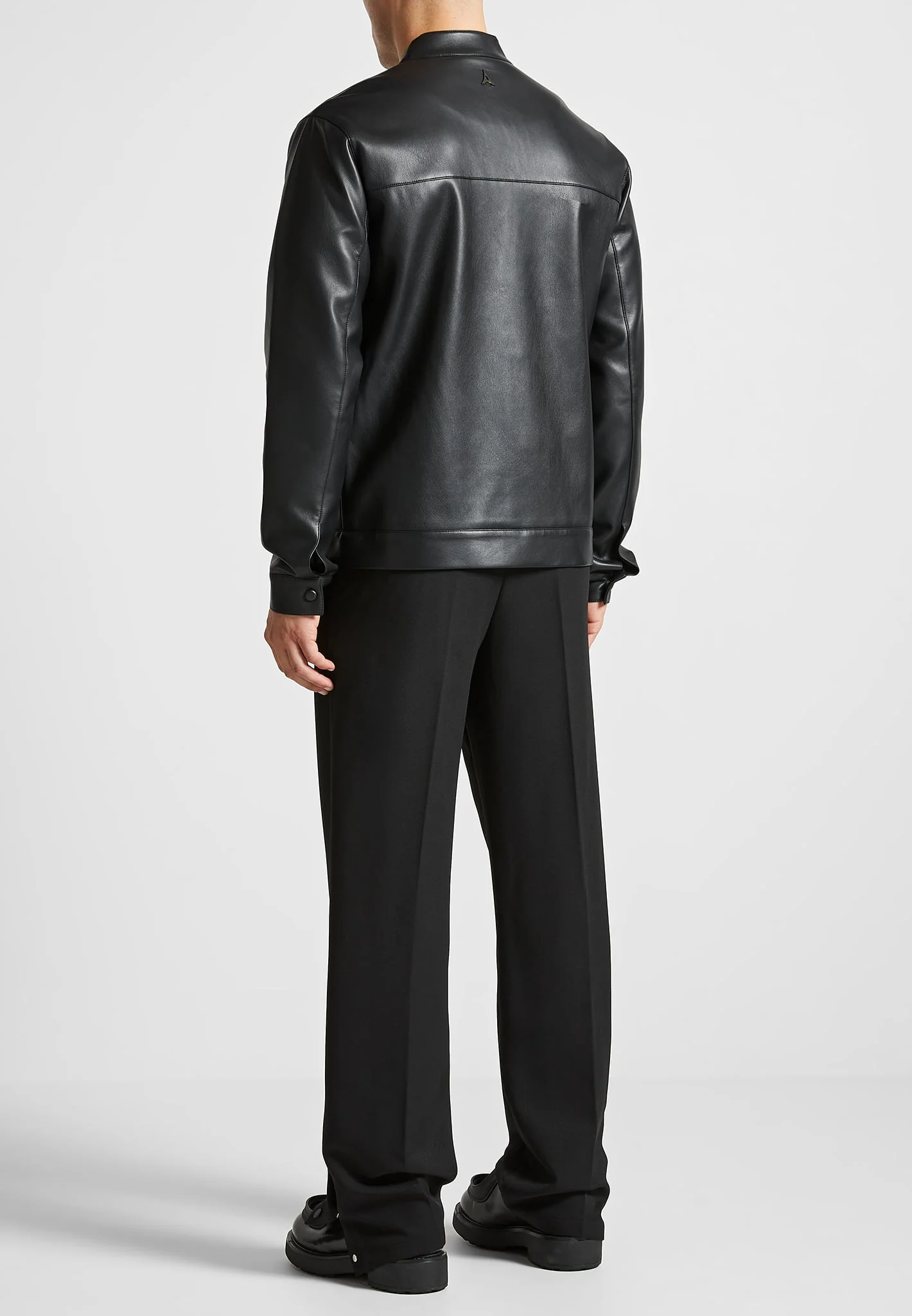 Leather Cardigan - Black - Image 4