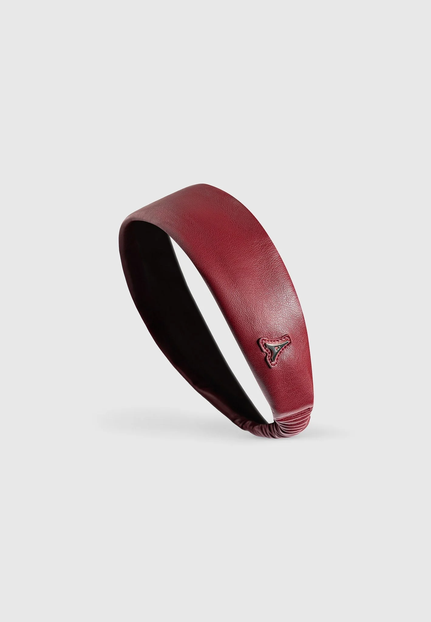 Lilou - Leather Eiffel Headband - Wine Red - Image 2