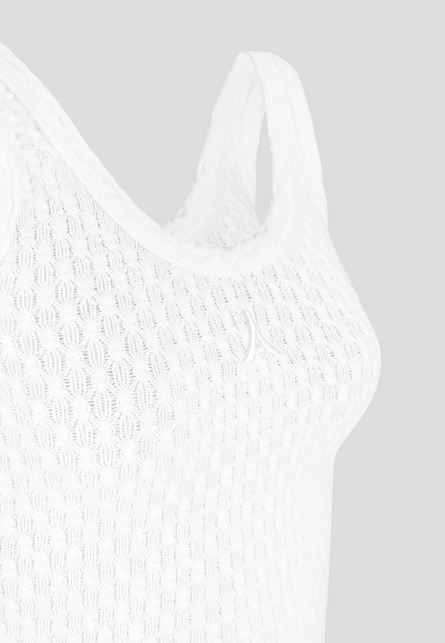 Alya - Eiffel Knitted Tank Top - White - Image 5
