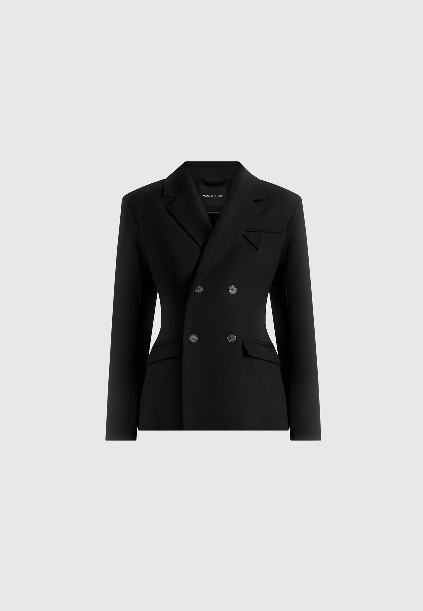 Maia - Double Breasted Blazer - Black - Image 6