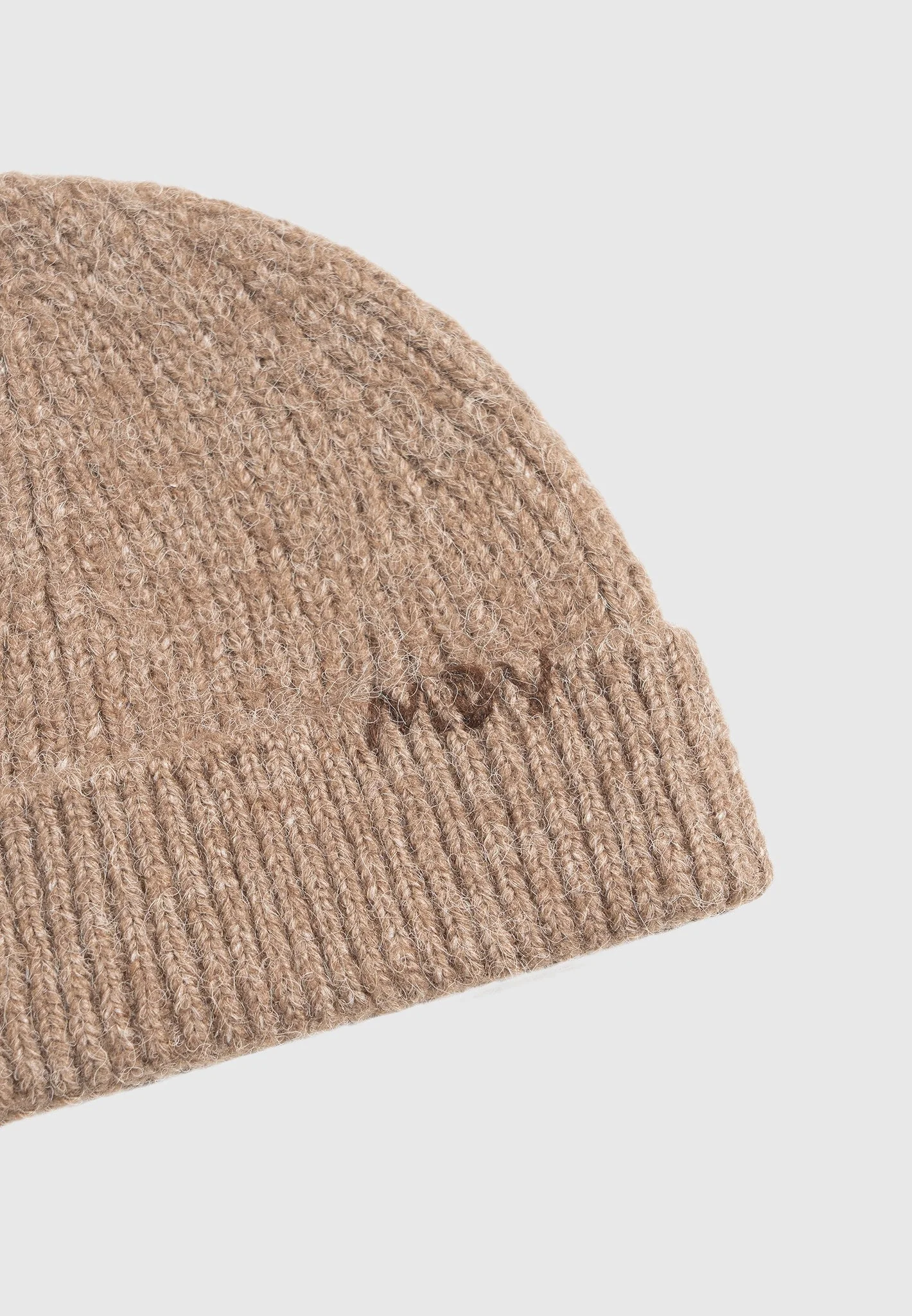 Solan - MDV Handstitched Wool Knit Beanie - Beige - Image 3