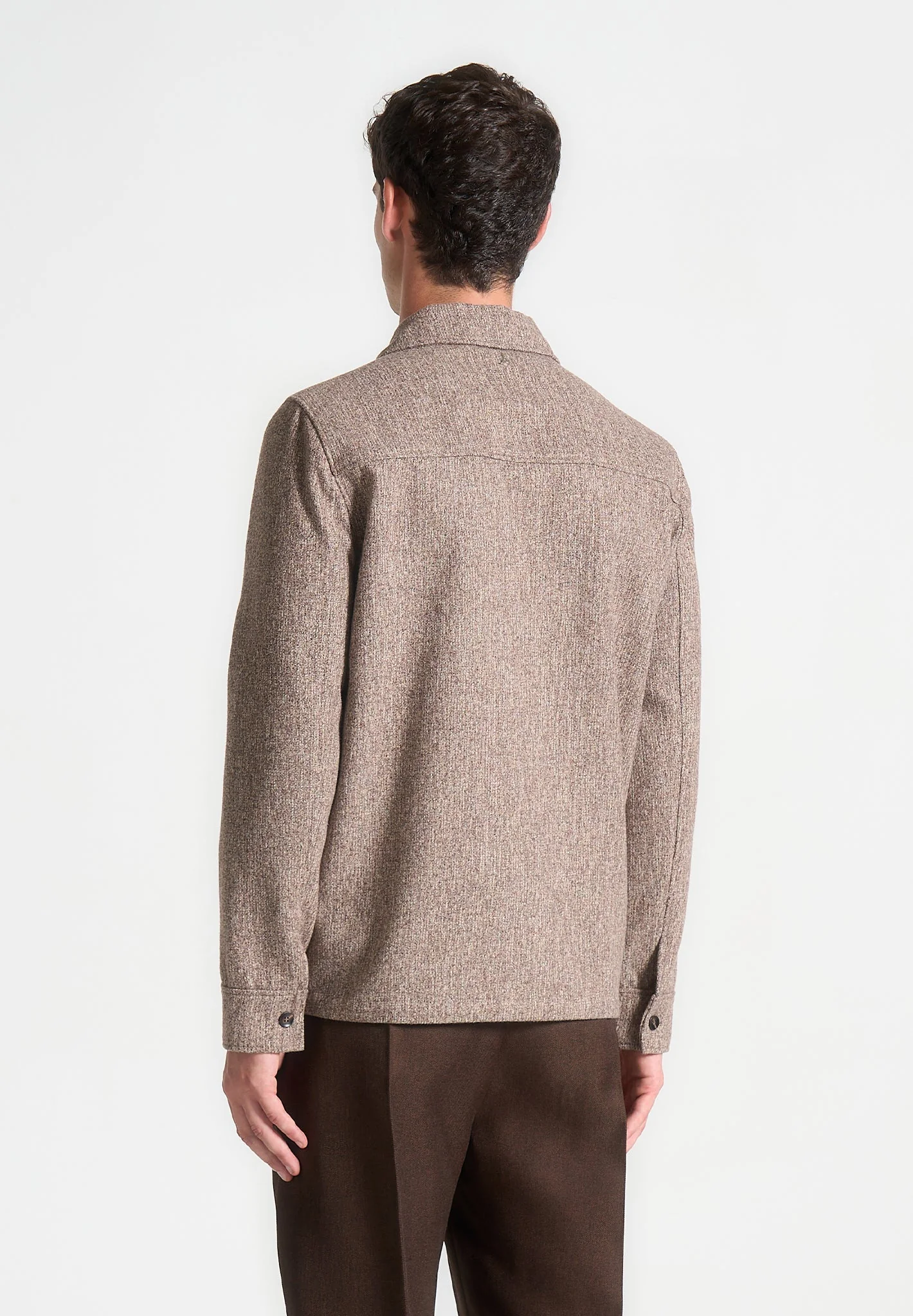 Melange Overshirt - Taupe - Image 4