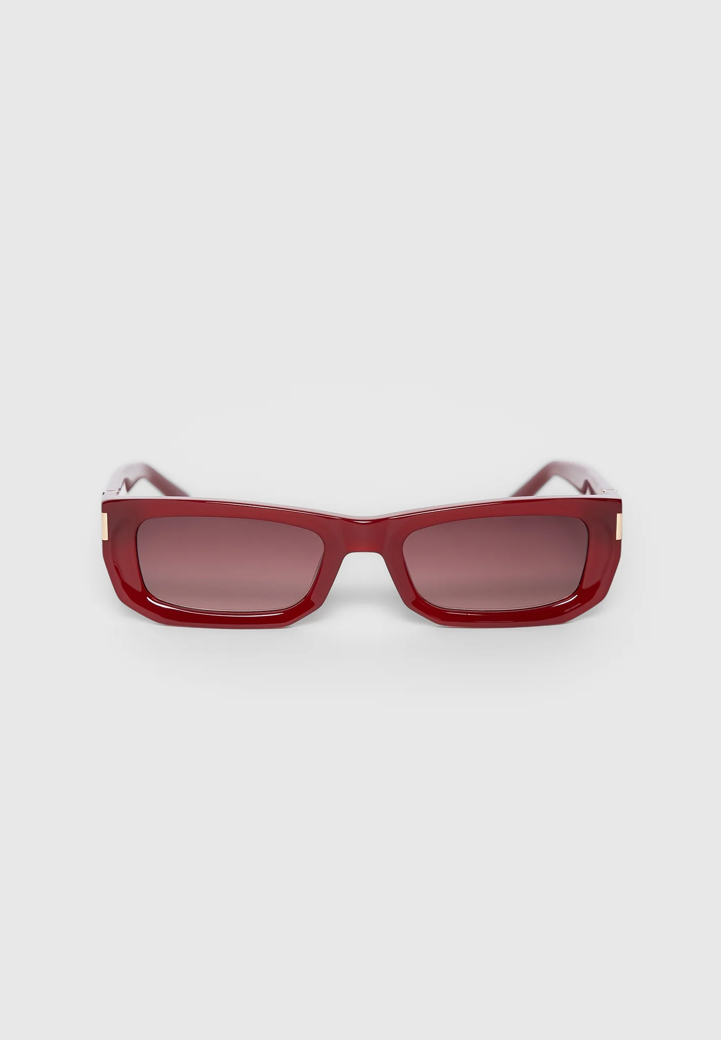 Milan - Curved-Frame Sunglasses - Red - Image 6
