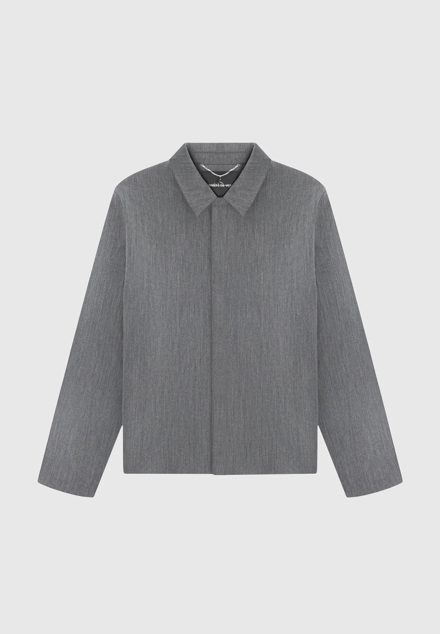 Minimal Boxy Jacket - Dark Grey - Image 3