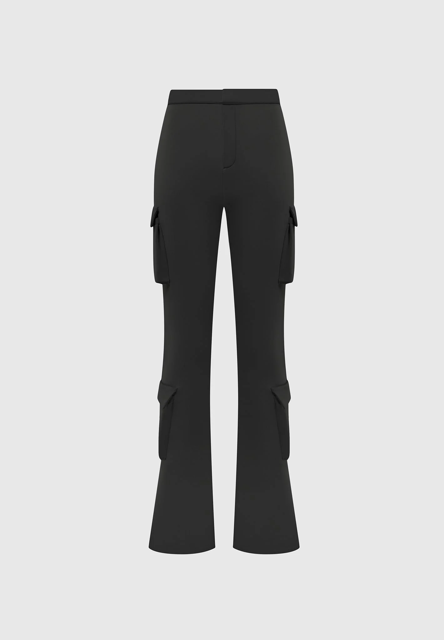 Neoprene Cargo Fit and Flare Leggings - Black - Image 2