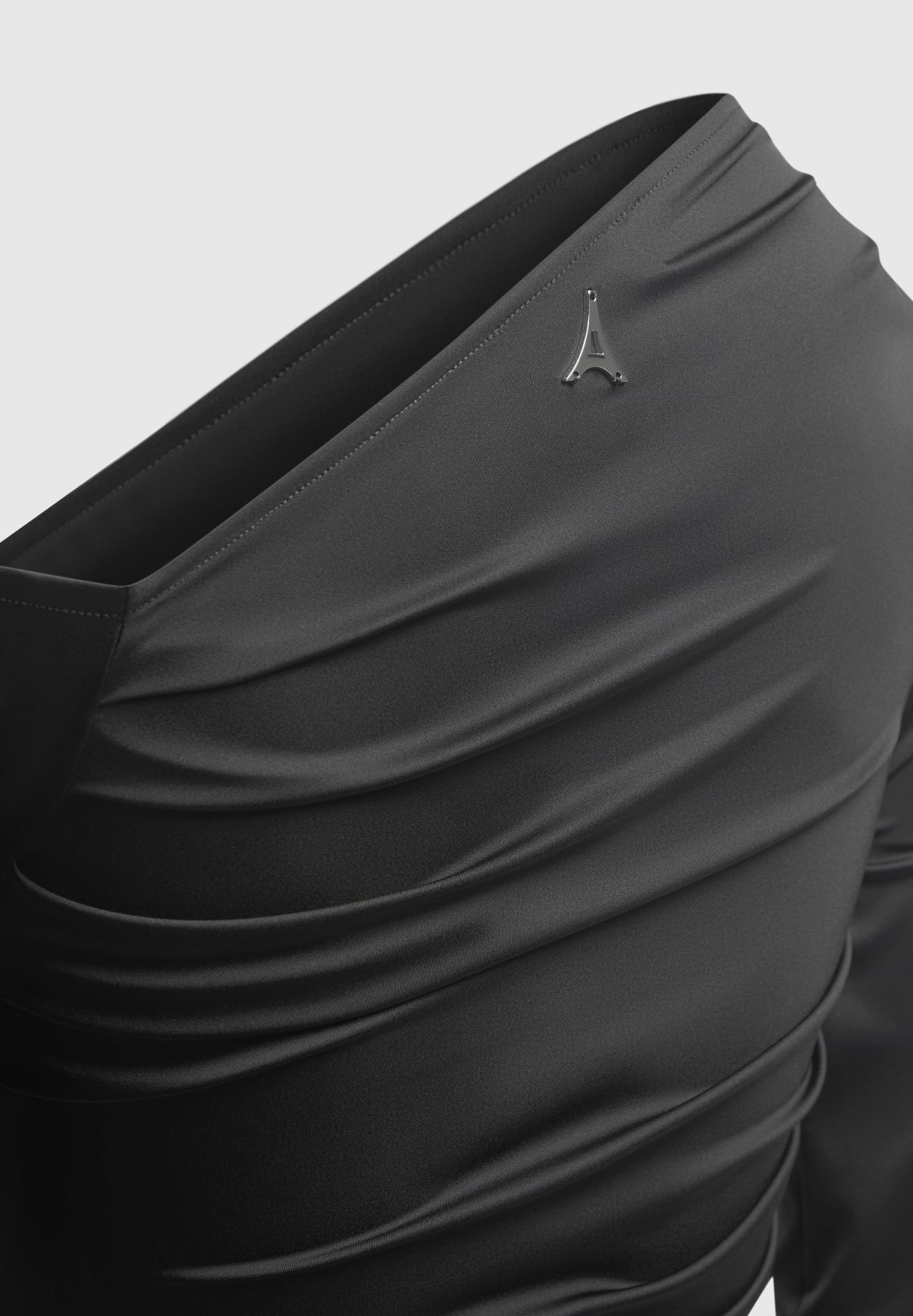 Neoprene Gathered Bodysuit - Black - Image 8