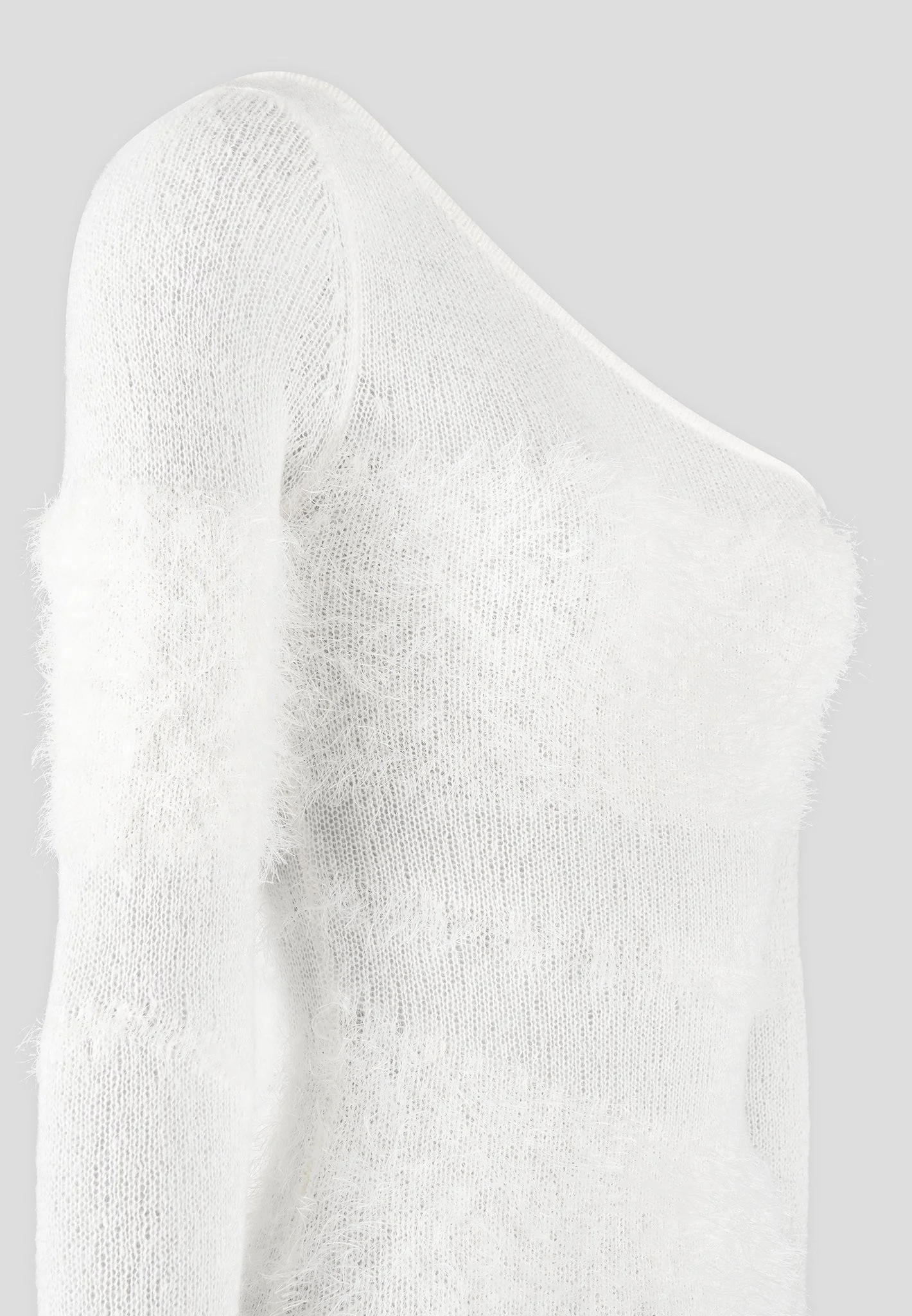 Off Shoulder Knitted Maxi Dress - Off White - Image 6