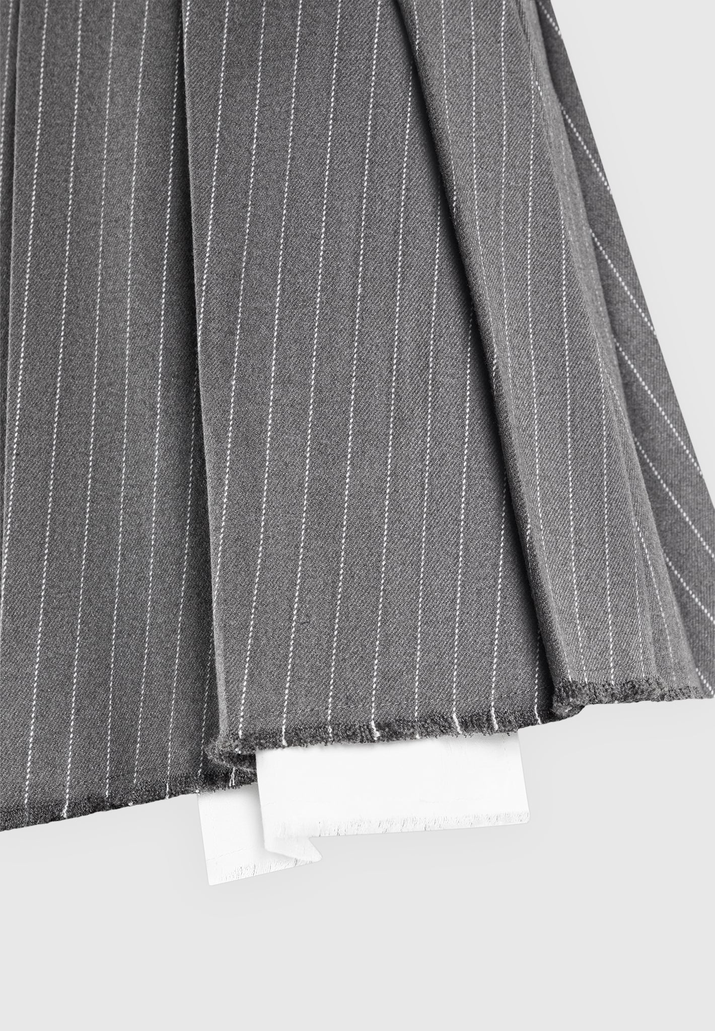 Juliette - Pinstripe Pleated Skort - Grey Pinstripe - Image 7