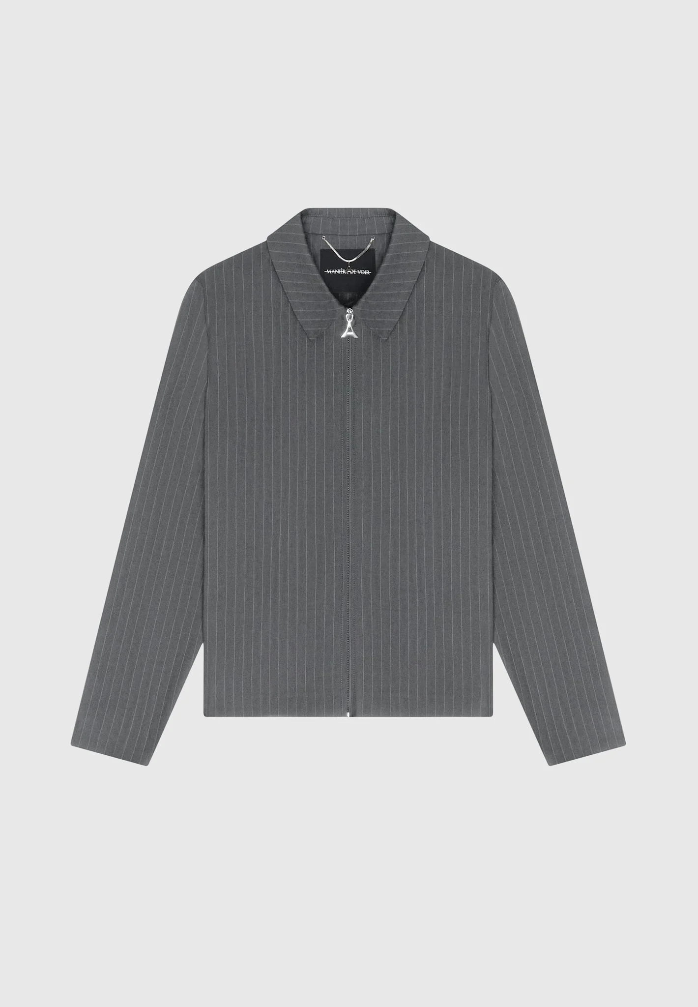 Pinstripe Tailored Jacket - Grey - Image 3