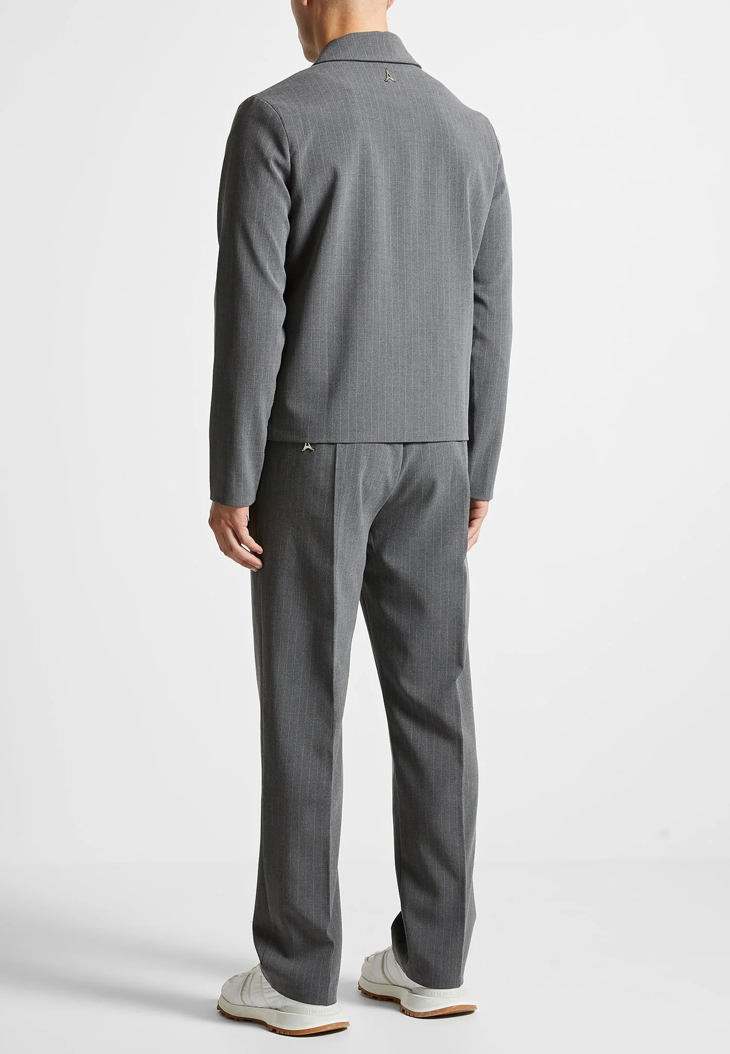 Pinstripe Tailored Jacket - Grey - Image 4