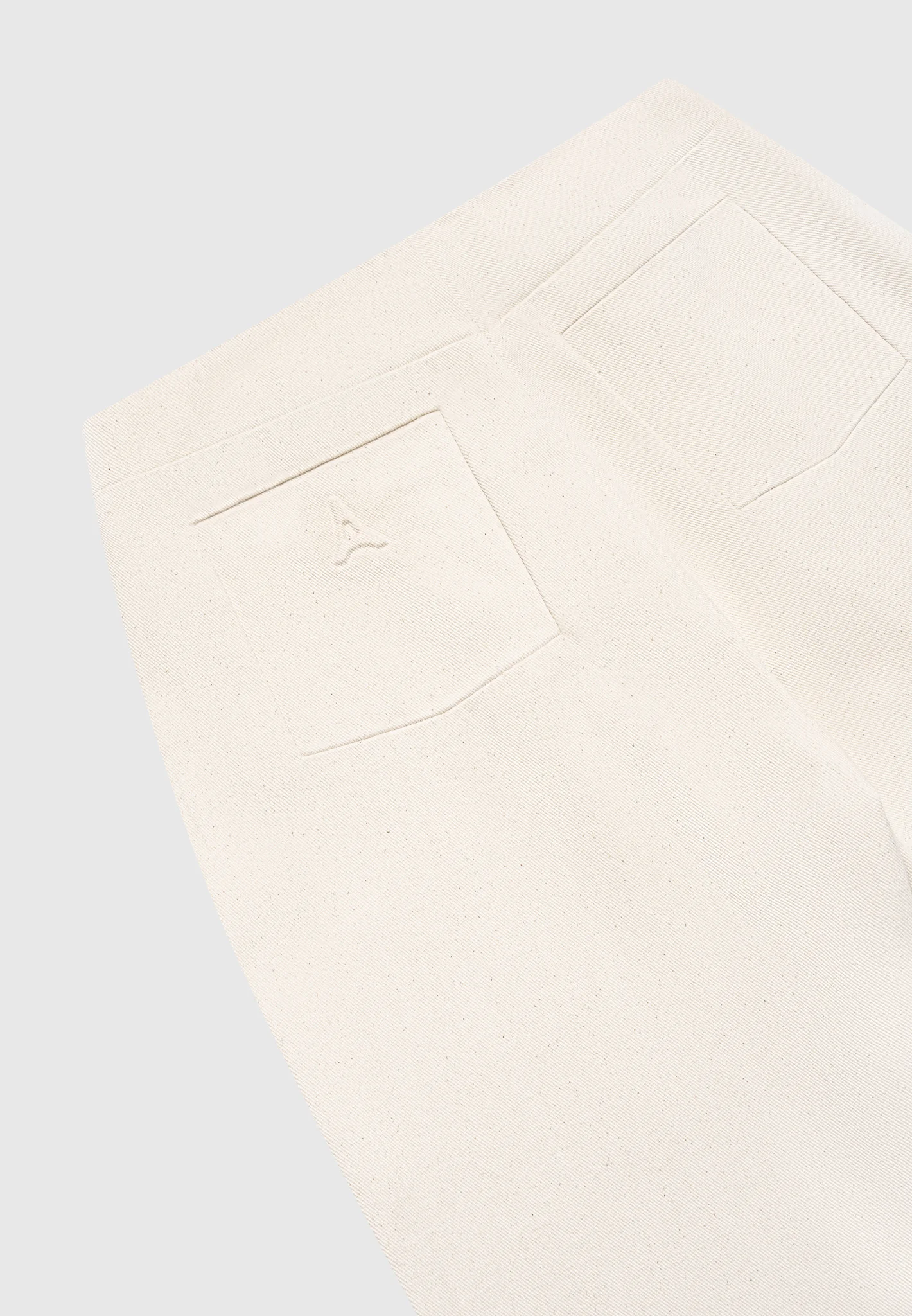 Pleated Mid Rise Straight Leg Jeans - Cream - Image 8
