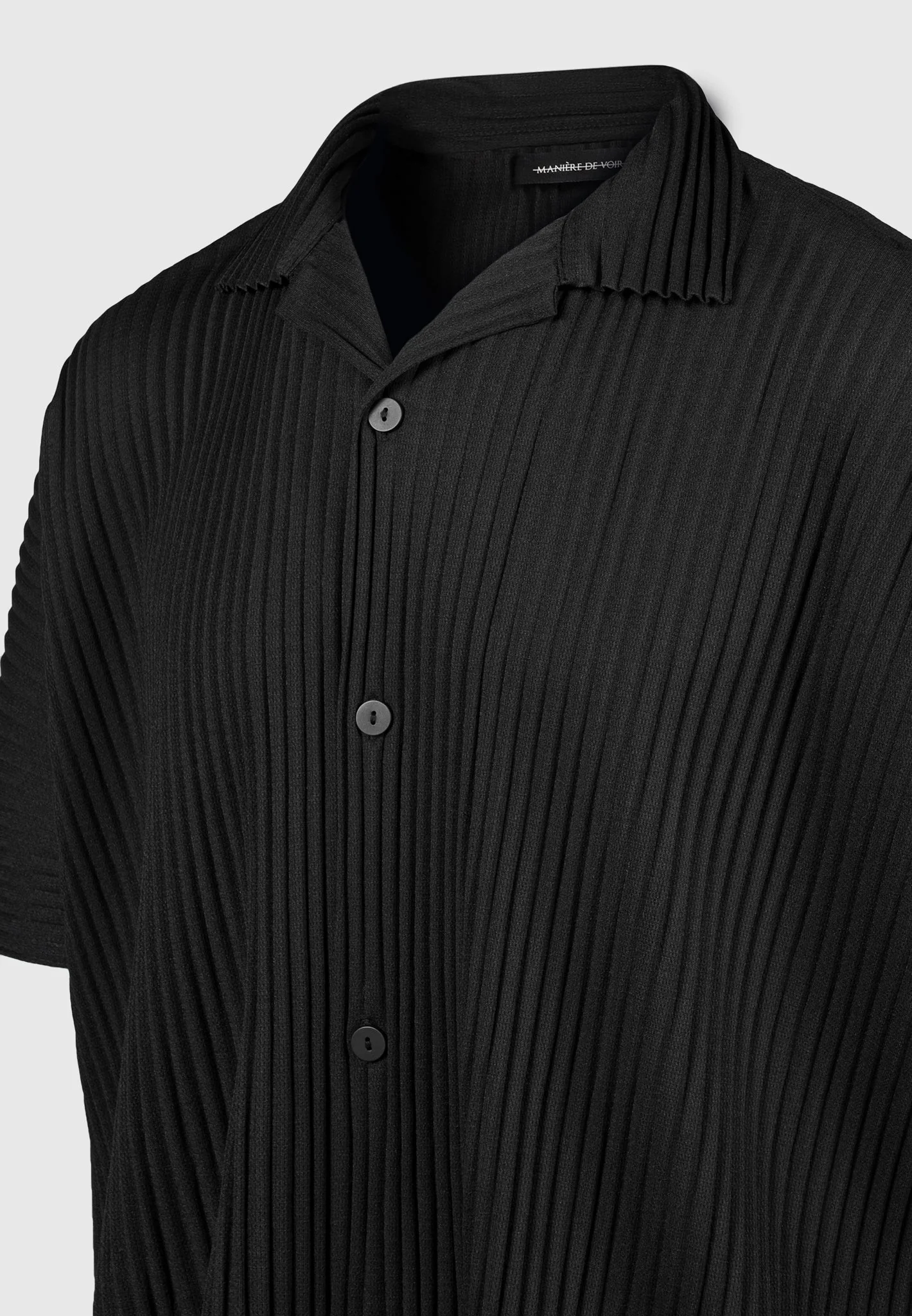Pascal - Pleated Shirt - Black - Image 5