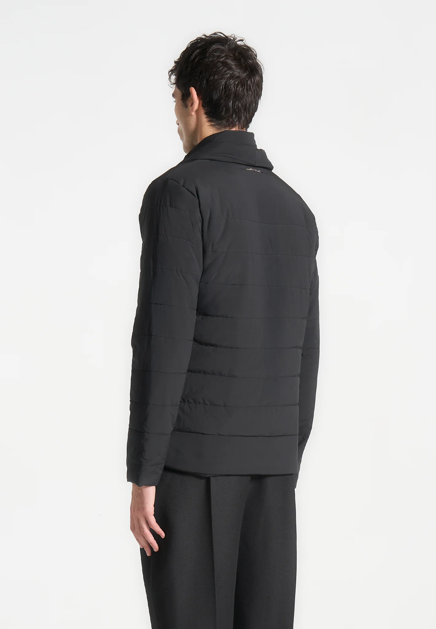 Quilted Blazer Jacket - Black - Image 6