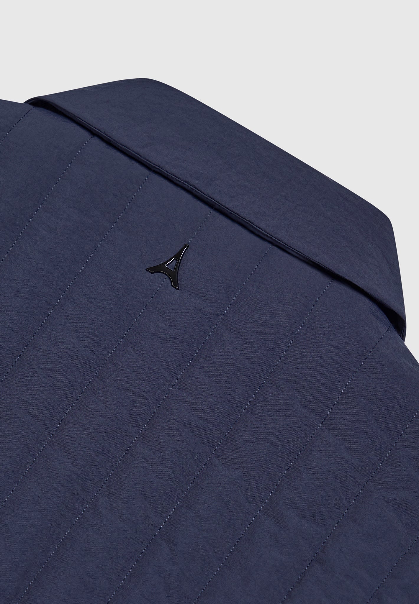 Quilted Harrington Jacket - Navy - Image 5