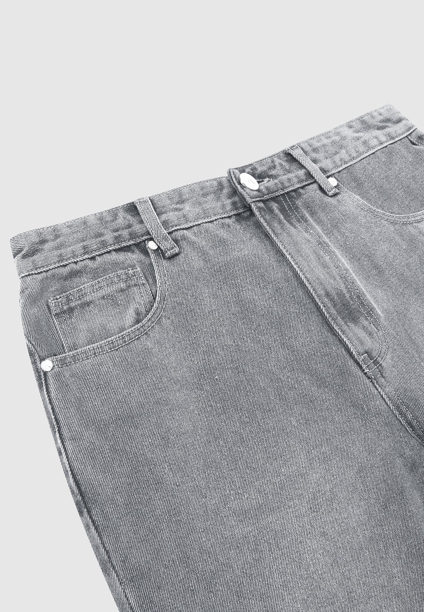 Regular Fit Jeans - Washed Grey - Image 5