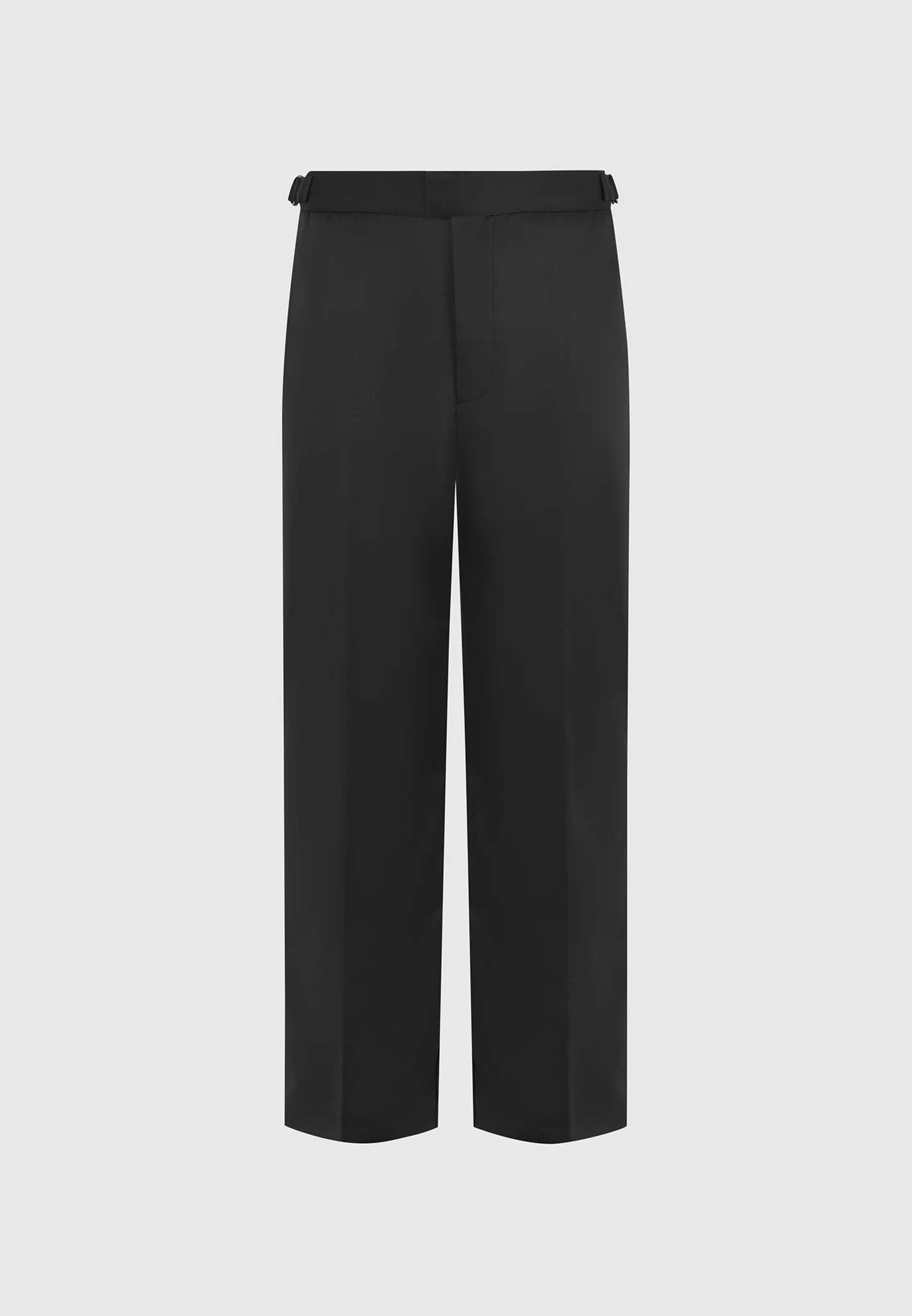 Joseph - Regular Fit Satin Tailored Trousers - Black - Image 5