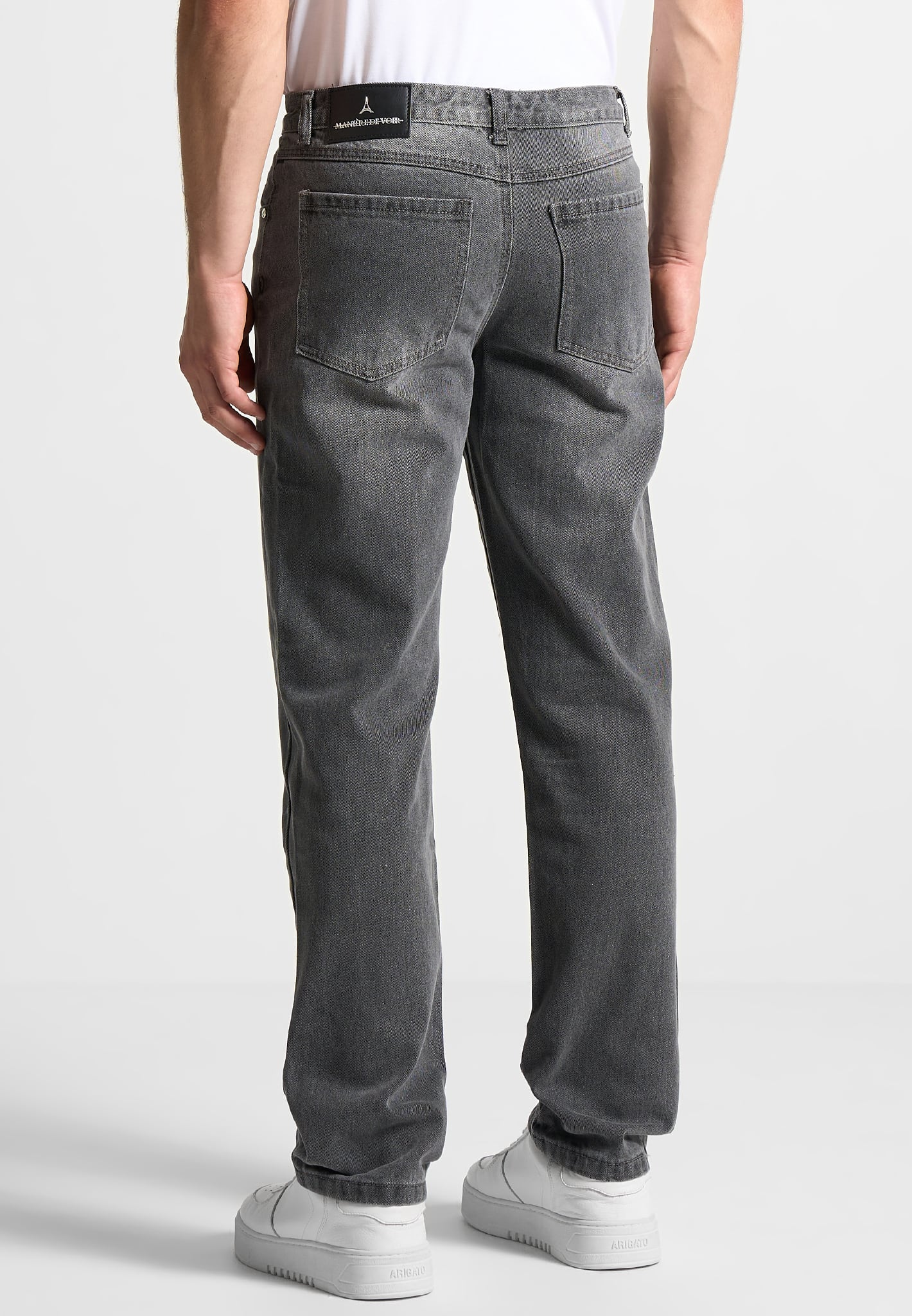 Relaxed Fit Jean - Washed Grey - Image 4