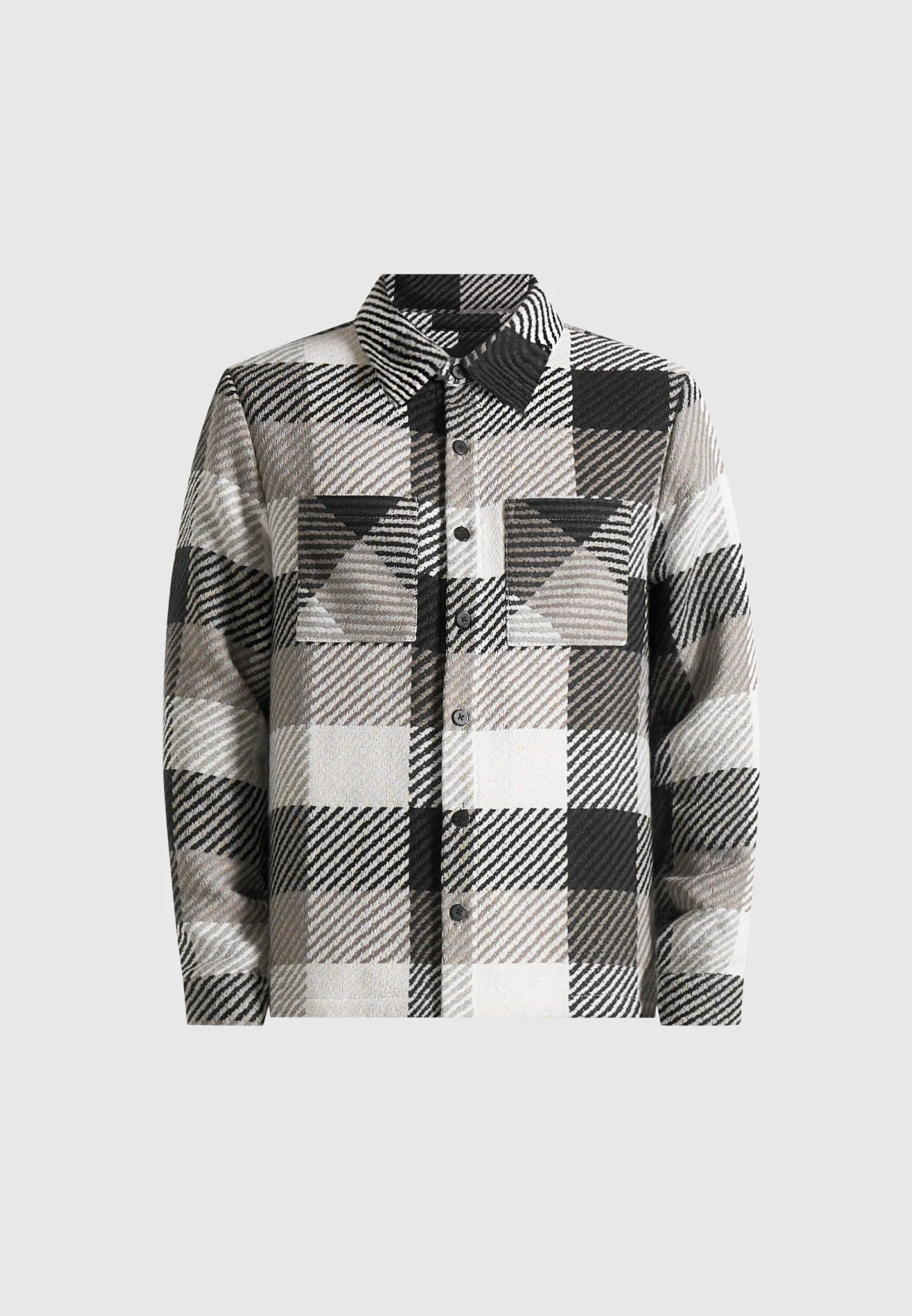 Rune - Unisex Check Overshirt - Black - Image 8