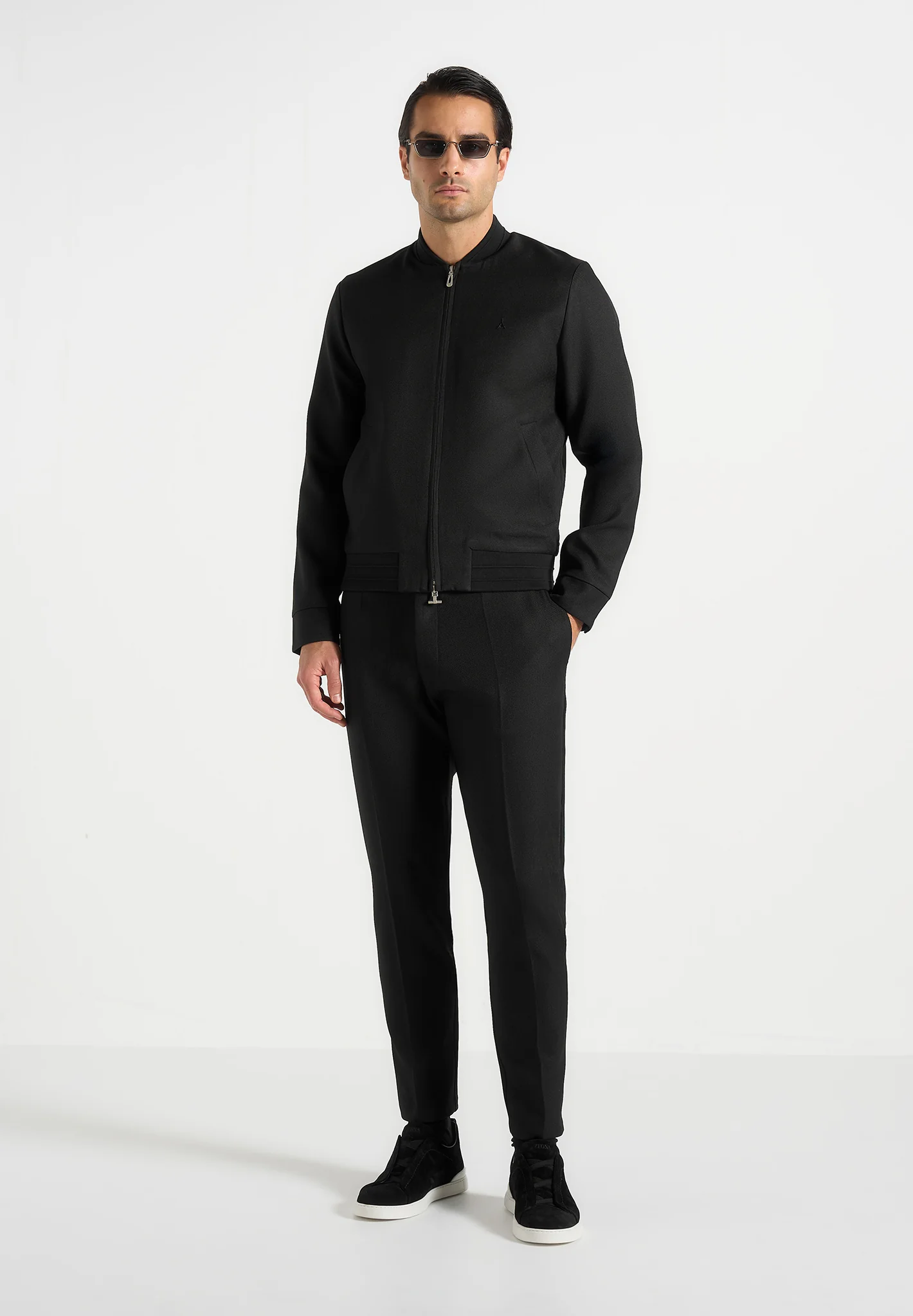Sami - Tailored Bomber Jacket - Black - Image 2