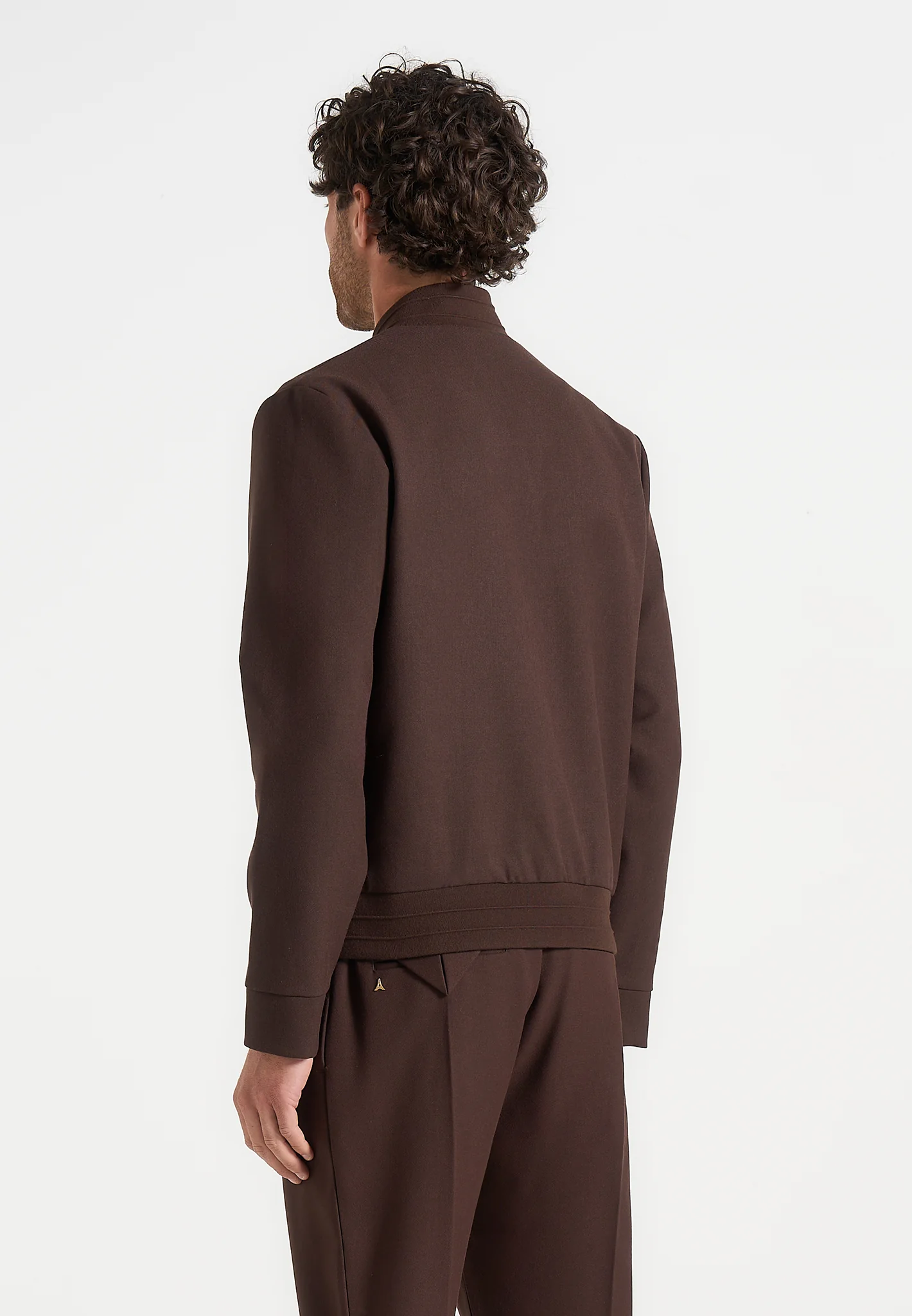 Sami - Tailored Bomber Jacket - Brown - Image 3
