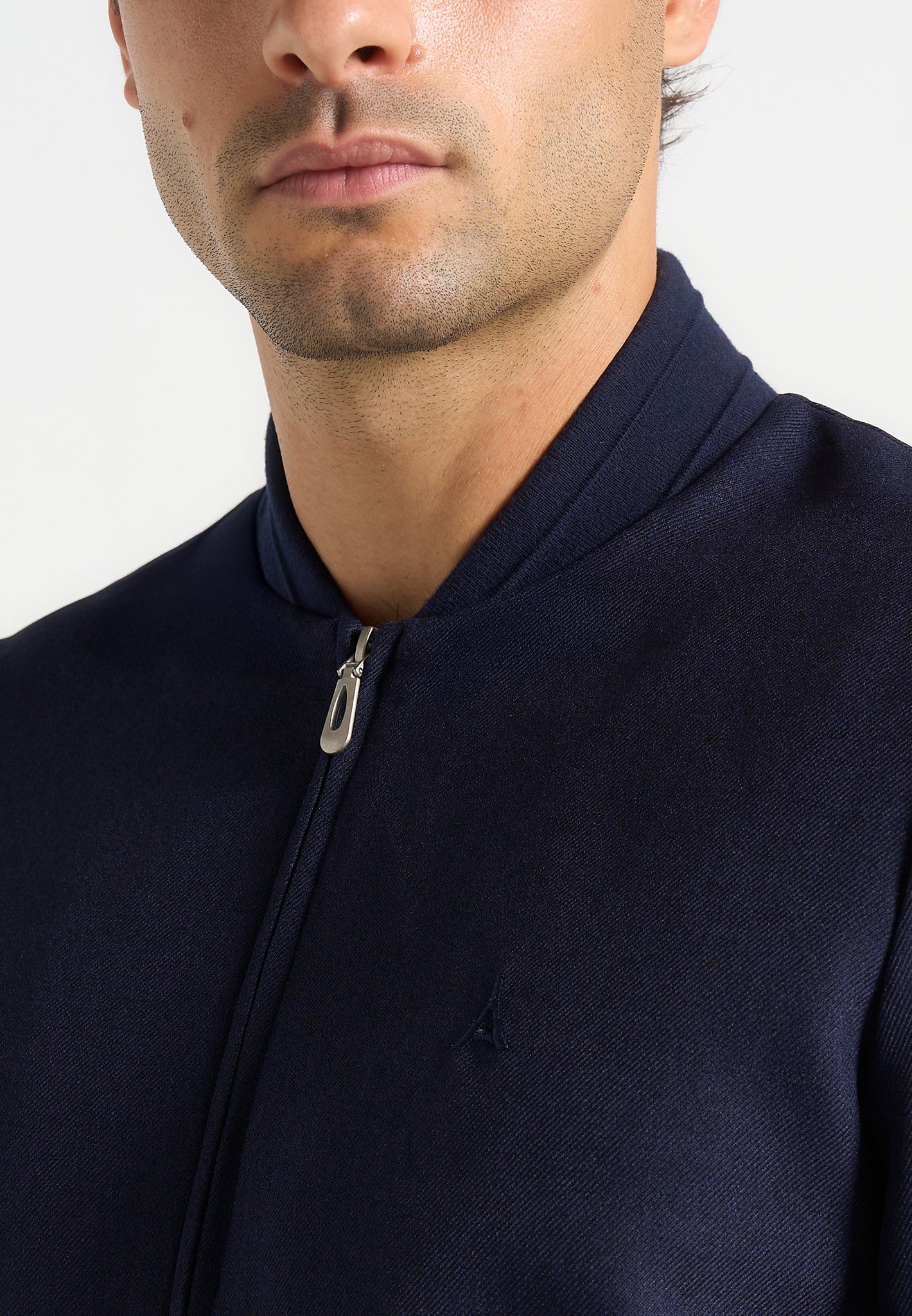 Sami - Tailored Bomber Jacket - Navy - Image 3