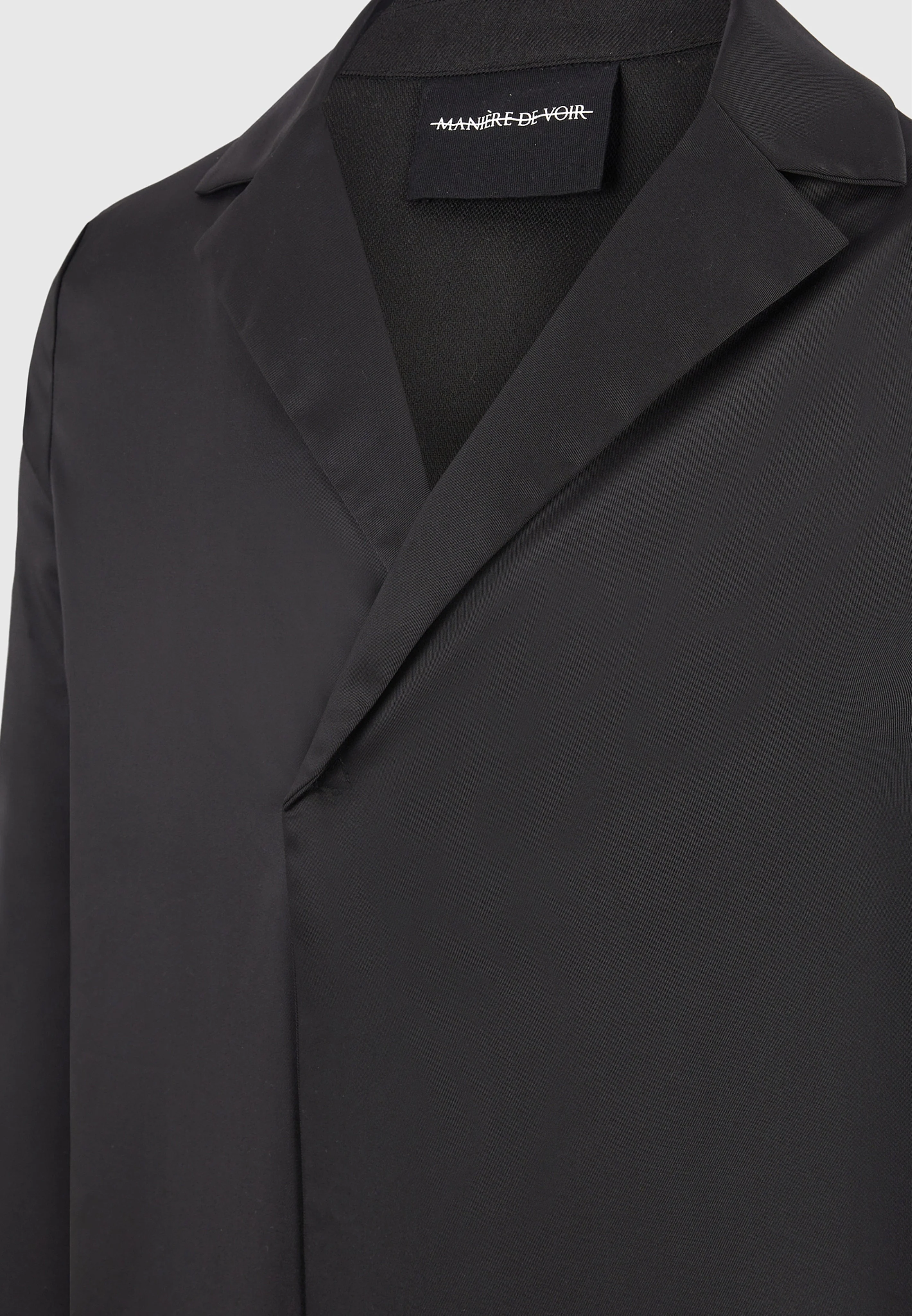 Alban - Satin Double Breasted Shirt - Black - Image 5